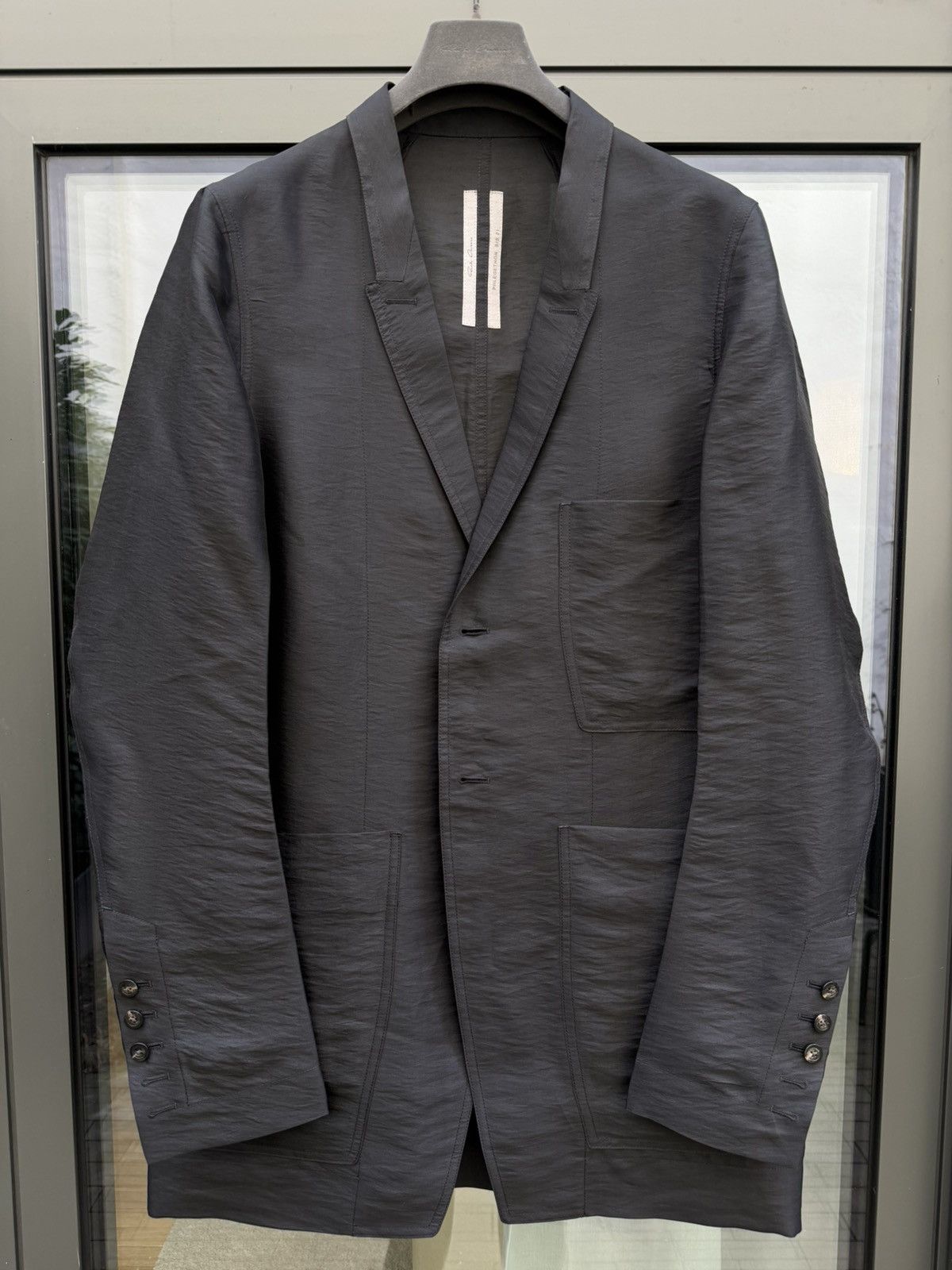 Rick Owens SS21 Phlegethon Silk Island Jacket size 50 Size US M / EU 48-50 / 2 - 1 Thumbnail