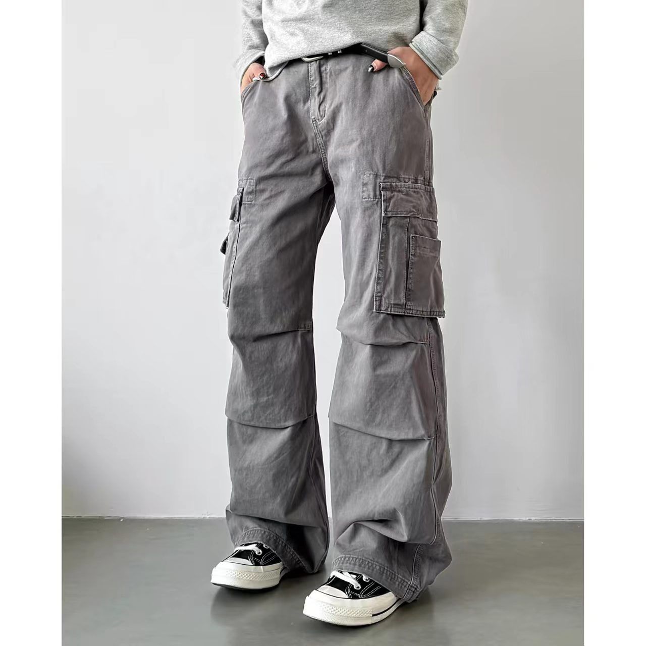 Other Loose-fitting, pleated straight-leg casual work pants Size US 33 - 4 Thumbnail