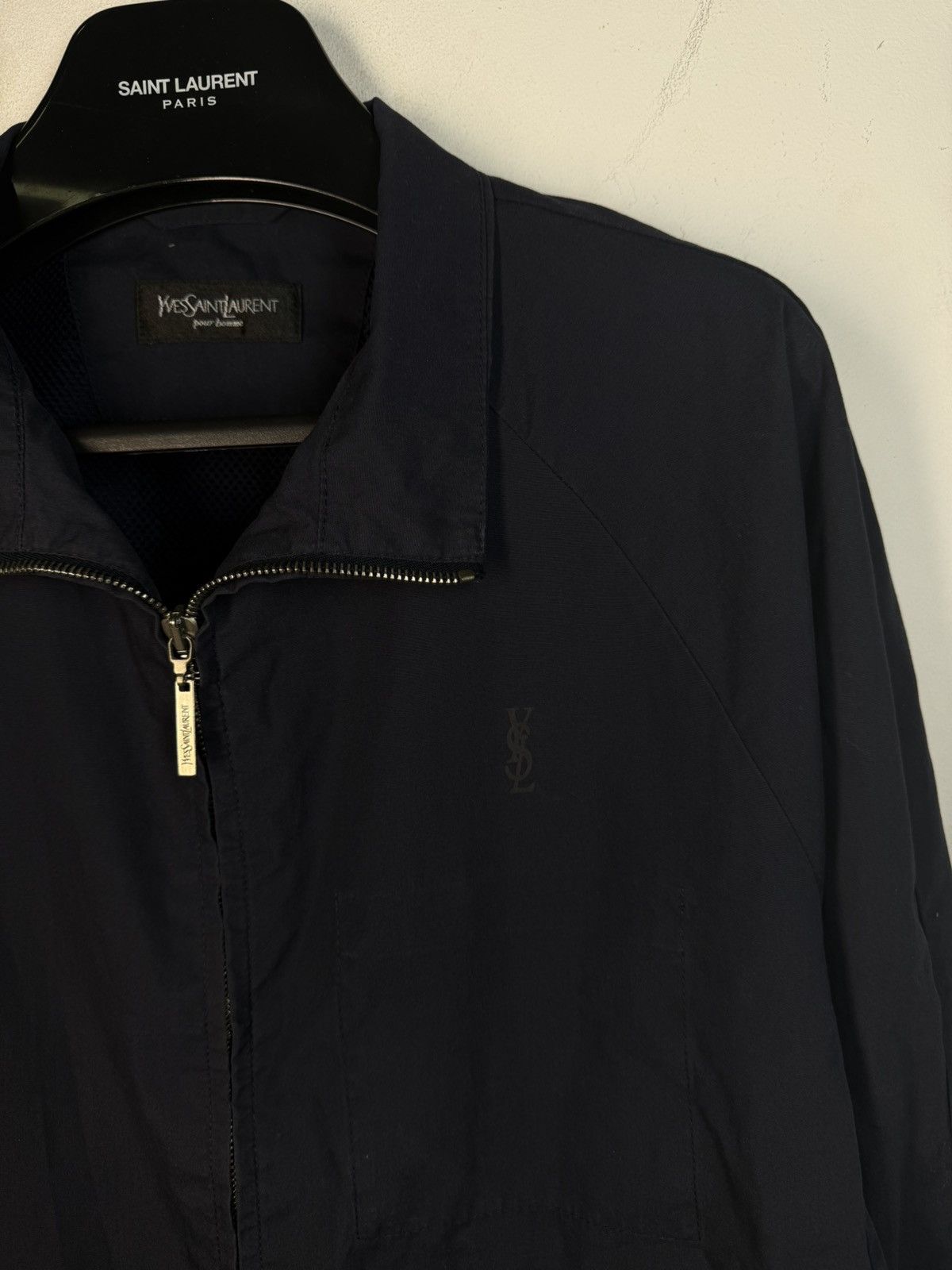 Yves Saint Laurent Spring YSL Jacket Dark Navy Classic Vintage Bomber Size US M / EU 48-50 / 2 - 16 Thumbnail