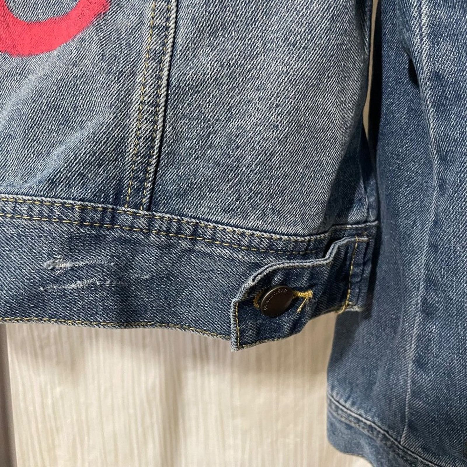 Other Ashley Vintage Charm Distressed Denim Jacket New Large Size L / US 10 / IT 46 - 8 Thumbnail