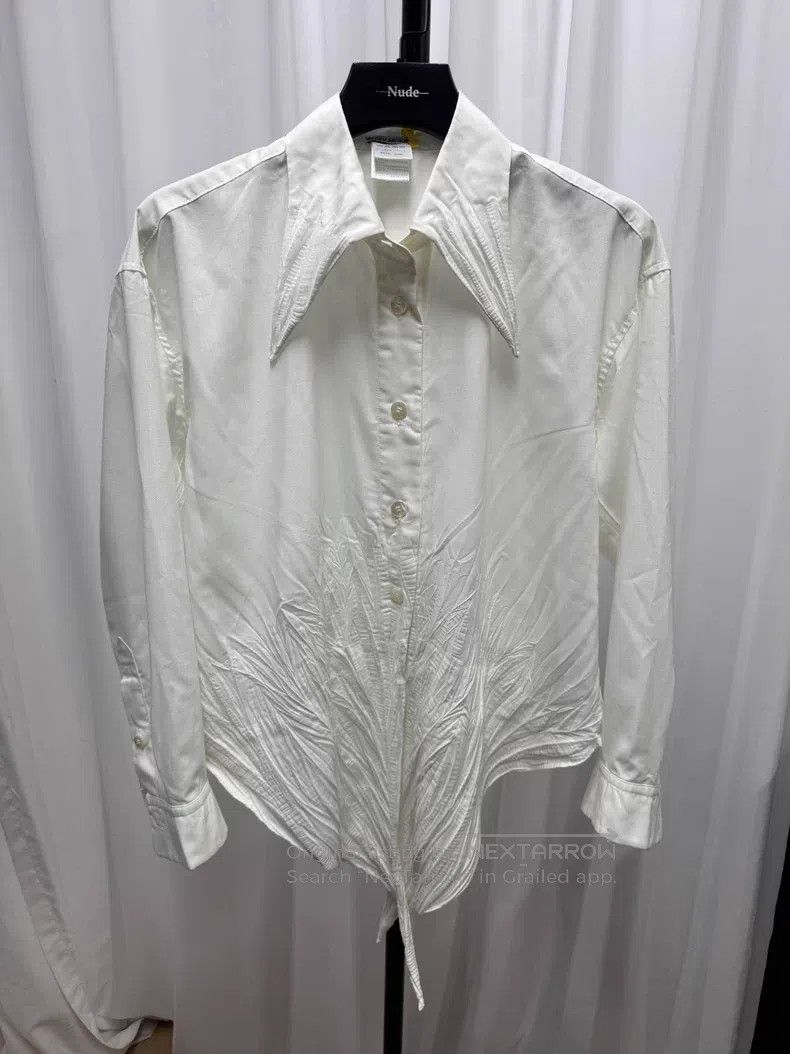 Issey Miyake Issey Miyake Pleated Pointed Collar Shirt Size US M / EU 48-50 / 2 - 1 Thumbnail