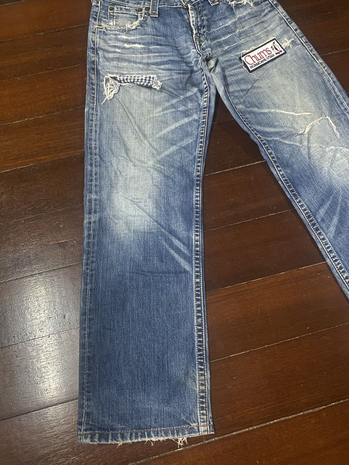 Levi's Fire Levi's 503 Distressed Jeans Faded Pants Denim Size US 32 / EU 48 - 3 Thumbnail