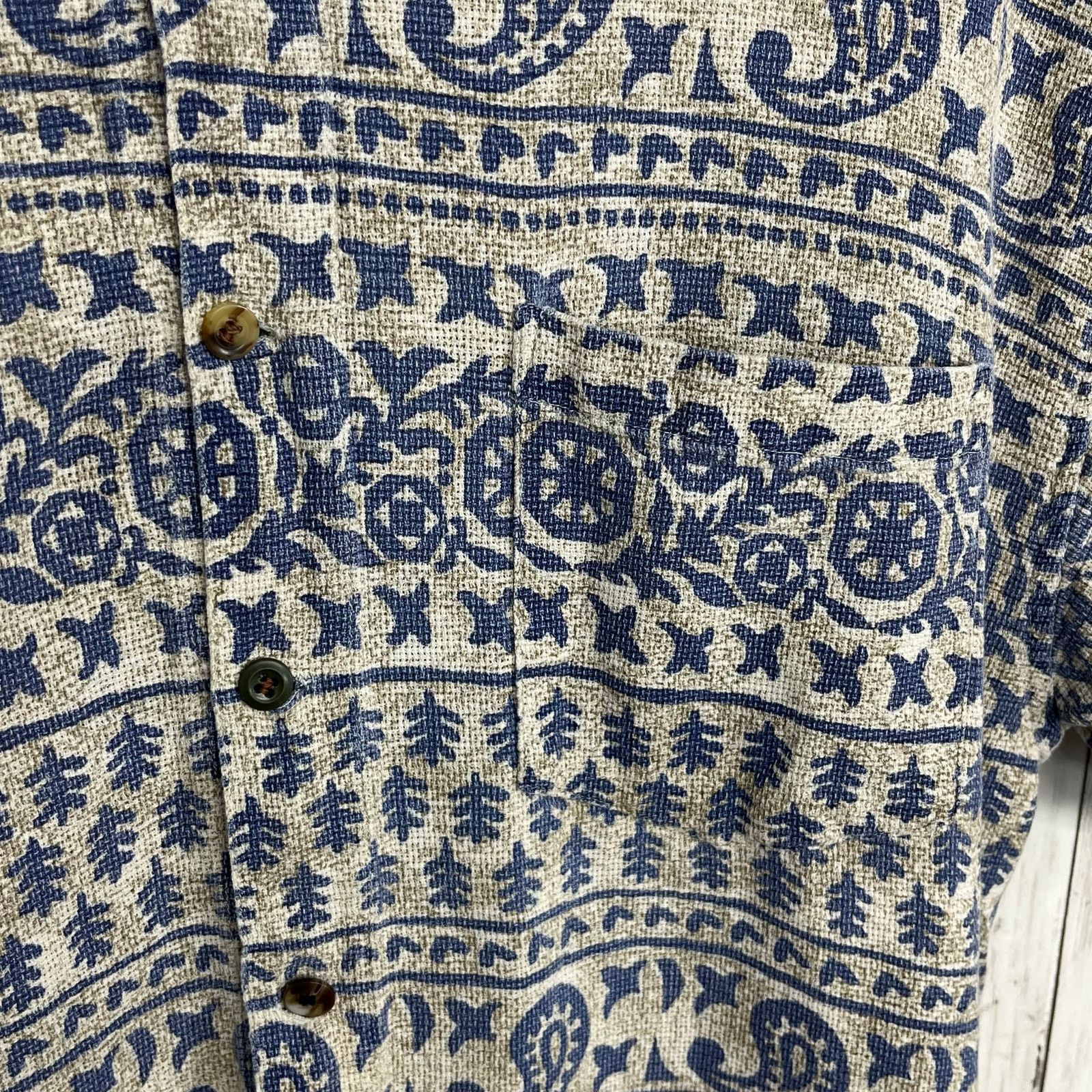 Vintage Vintage Sostanza 90s Blue Cotton Button Down Shirt Size US L / EU 52-54 / 3 - 8 Thumbnail