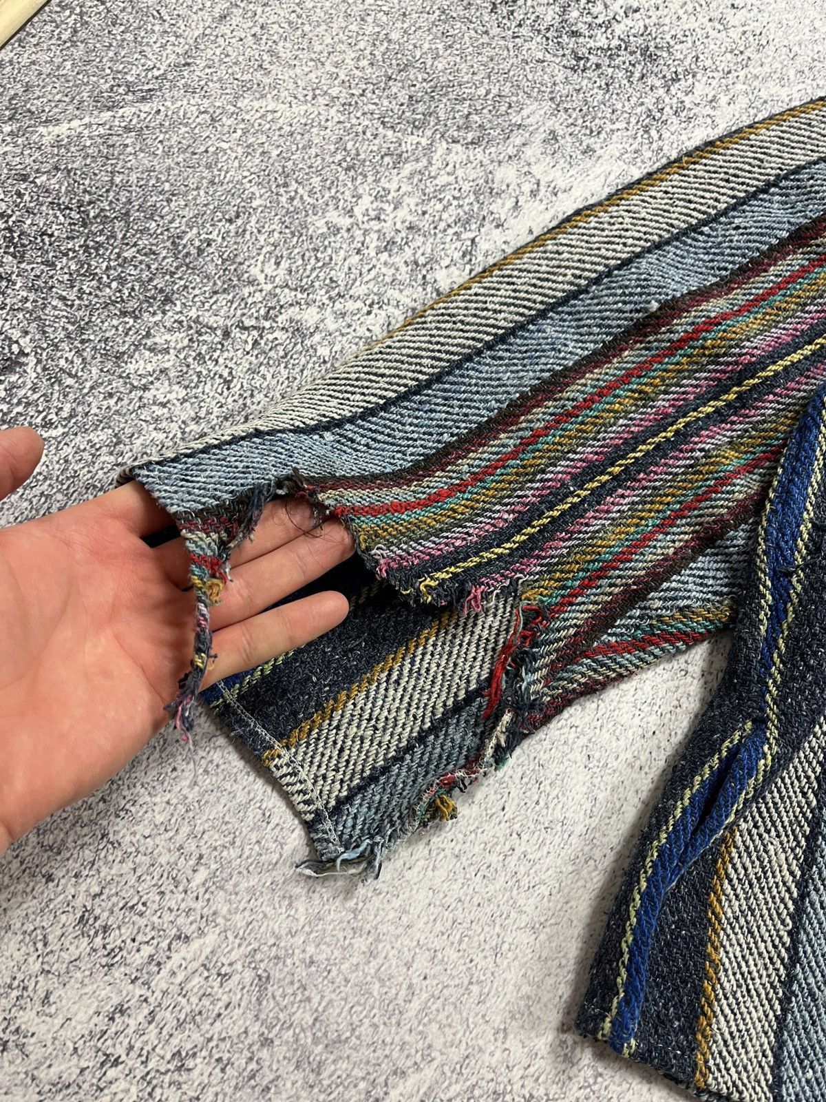 Japanese Brand × Vintage Vintage 90’s Navajo Style Cable Knit Patchwork Hoodie Rare Size US L / EU 52-54 / 3 - 7 Thumbnail