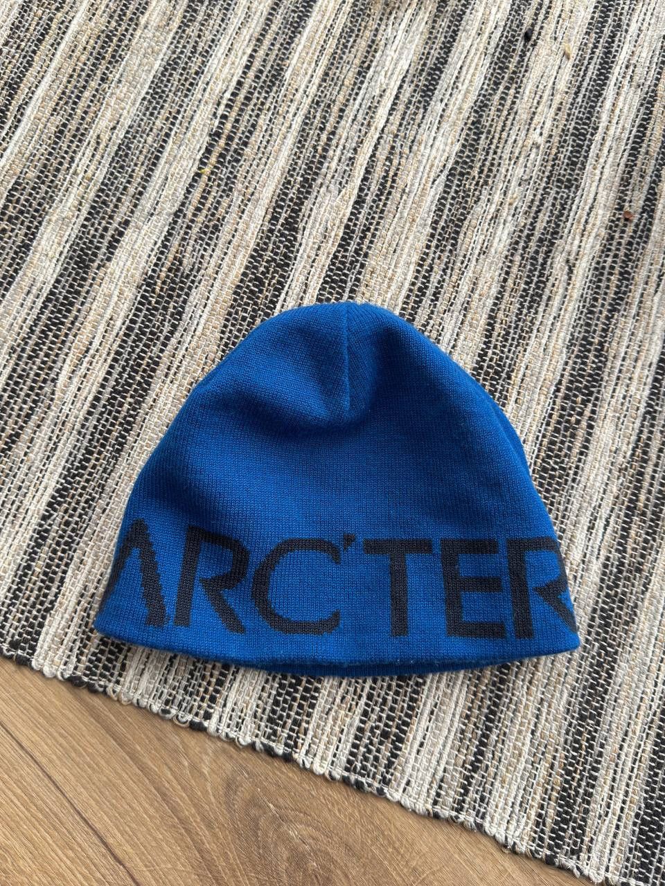 Arc'teryx ARCTERYX BIG LOGO BLUE BEANIE HAT MEN’S Y2K GORPCORE WINTER Size ONE SIZE - 4 Thumbnail