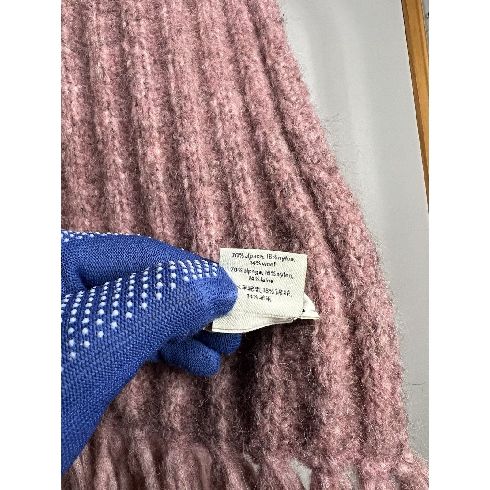 Acne Studios Acne Studios Pink Alpaca Wool Mohair Scarf 245 x 30 cm Size ONE SIZE - 6 Thumbnail
