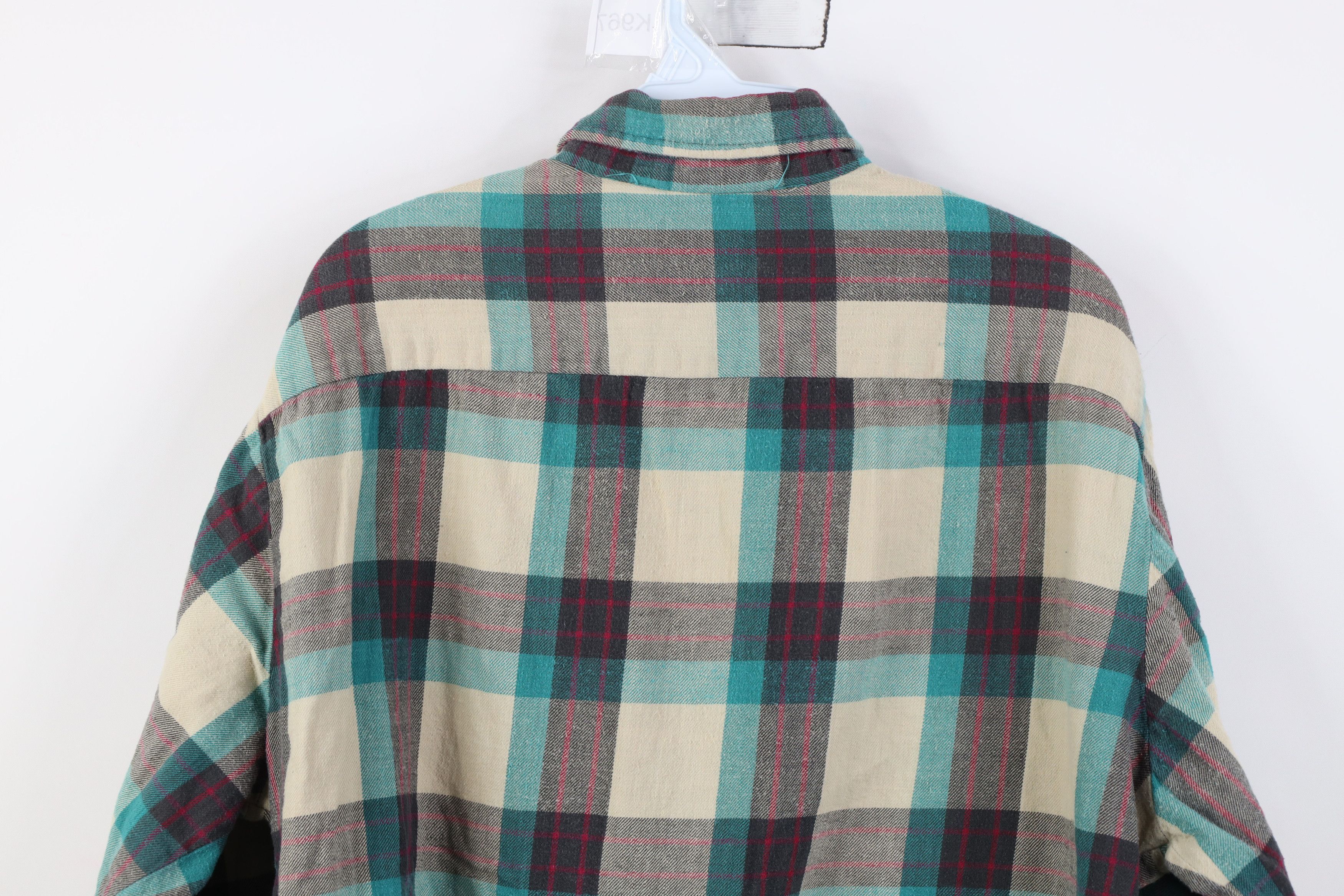 Vintage Vintage 90s Streetwear Flannel Collared Button Down Shirt Size US L / EU 52-54 / 3 - 10 Thumbnail