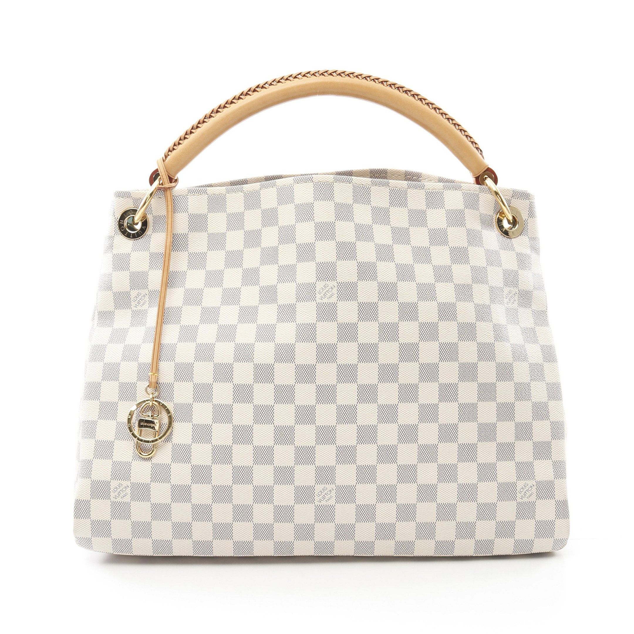 Louis Vuitton Artsy Mm Damier Azur Shoulder Bag Leather White, Women's