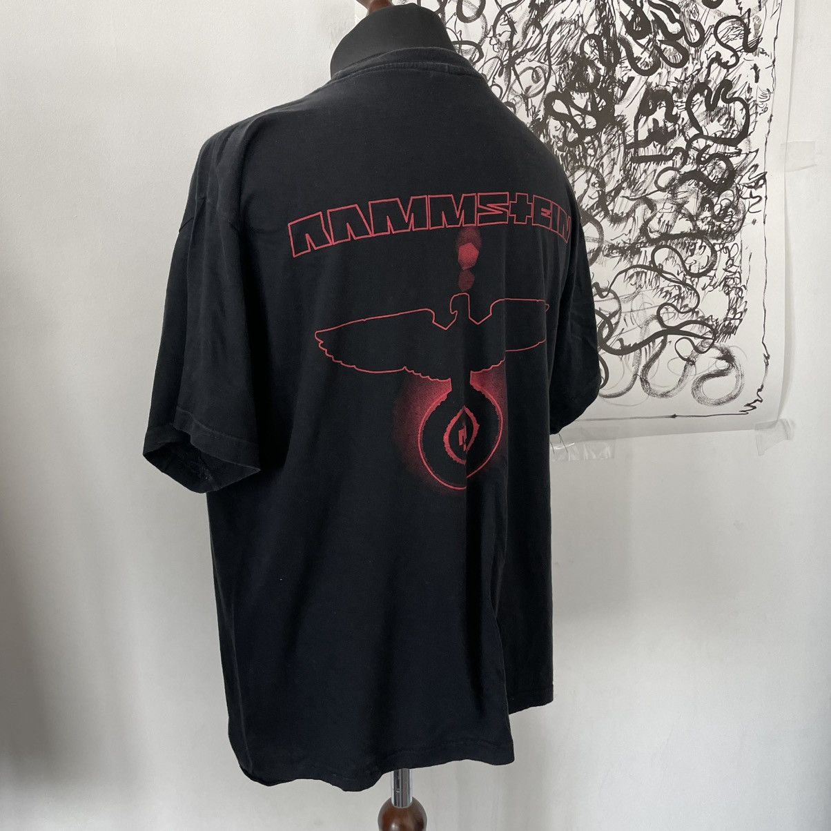 Band Tees × Vintage Vintage 00’s Rammstein Rock T-shirt Y2k size XL Size US XL / EU 56 / 4 - 8 Thumbnail