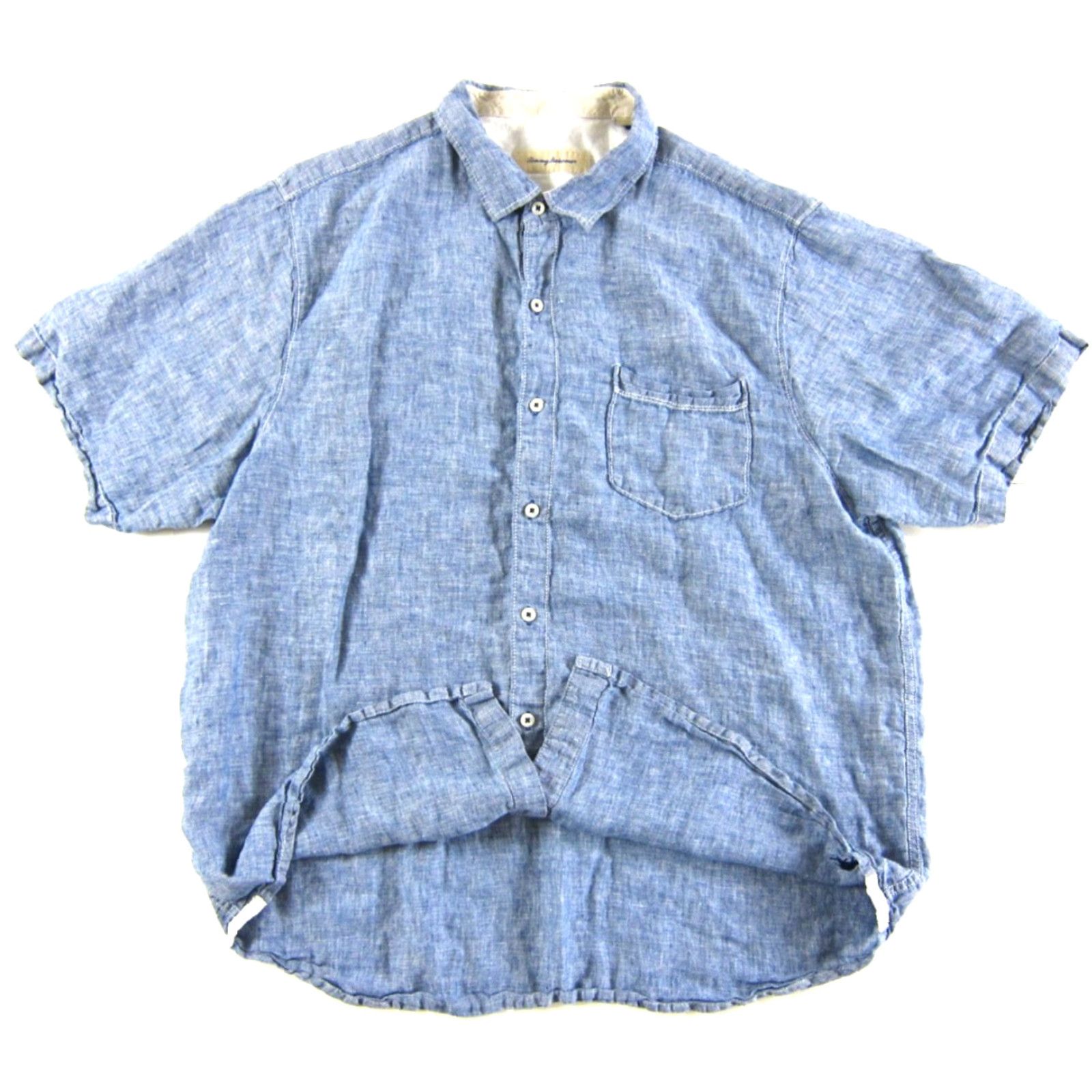 Tommy Bahama Tommy Bahama Shirt Men XL 100% Linen Blue Short Sleeve Button-Down T ommy Bahama Shirt XL 100% Linen Blue Short Sleeve Button-Down Size US XL / EU 56 / 4 - 4 Thumbnail