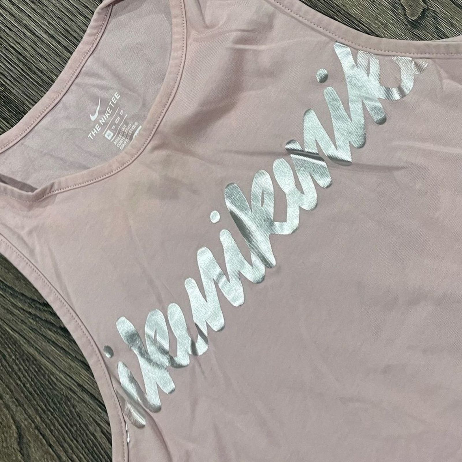 Nike Nike The Nike Tee DriFIT Athletic Cut Light Pink Tank Top XS Size XS / US 0-2 / IT 36-38 - 2 Thumbnail