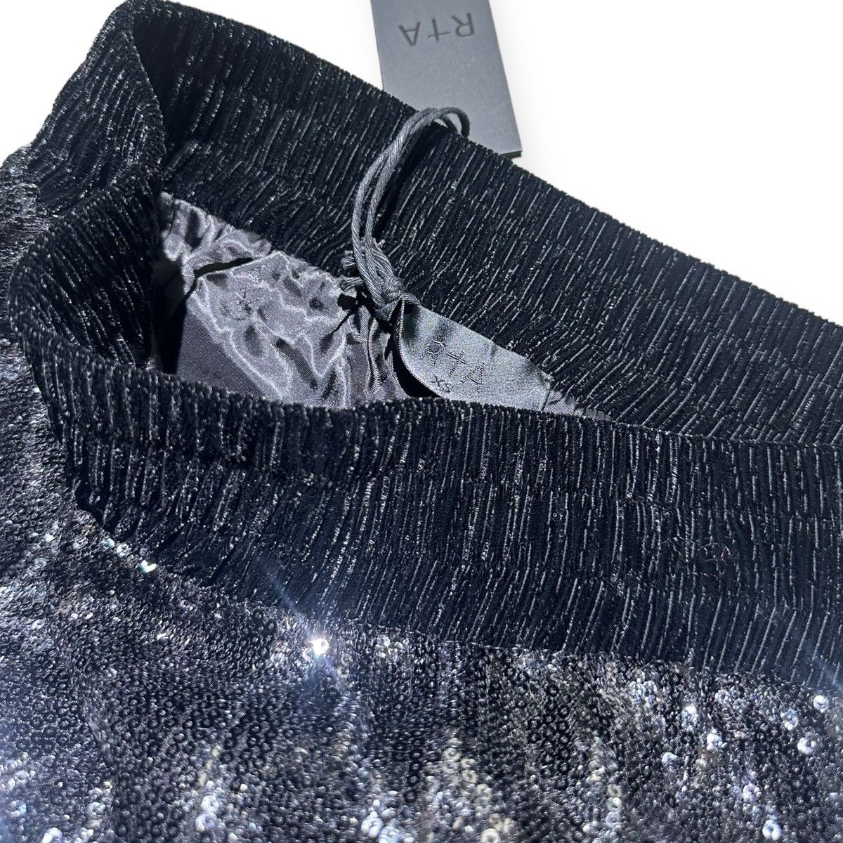 Rta Metallic adjustable sequin trousers Size US 29 - 2 Thumbnail