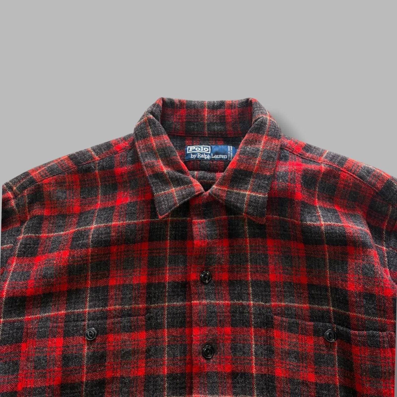 Polo Ralph Lauren Vintage MI Canada Wool Polo Ralph Lauren Plaid Buton Up Size US M / EU 48-50 / 2 - 2 Thumbnail