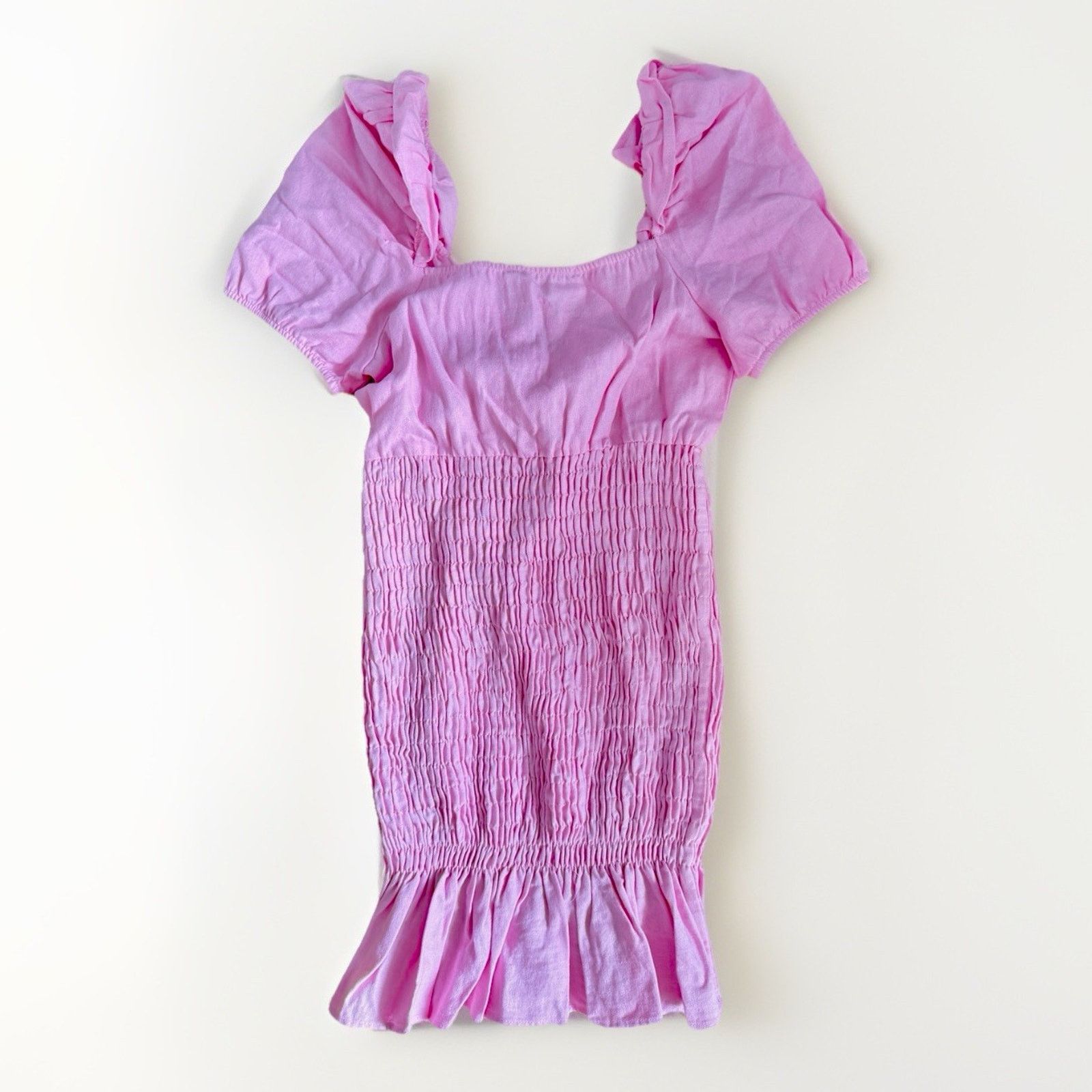 Zara ZARA Women’s Dress Size XS Pink Ruffle Puff Cute Preppy Size XS / US 0-2 / IT 36-38 - 3 Thumbnail