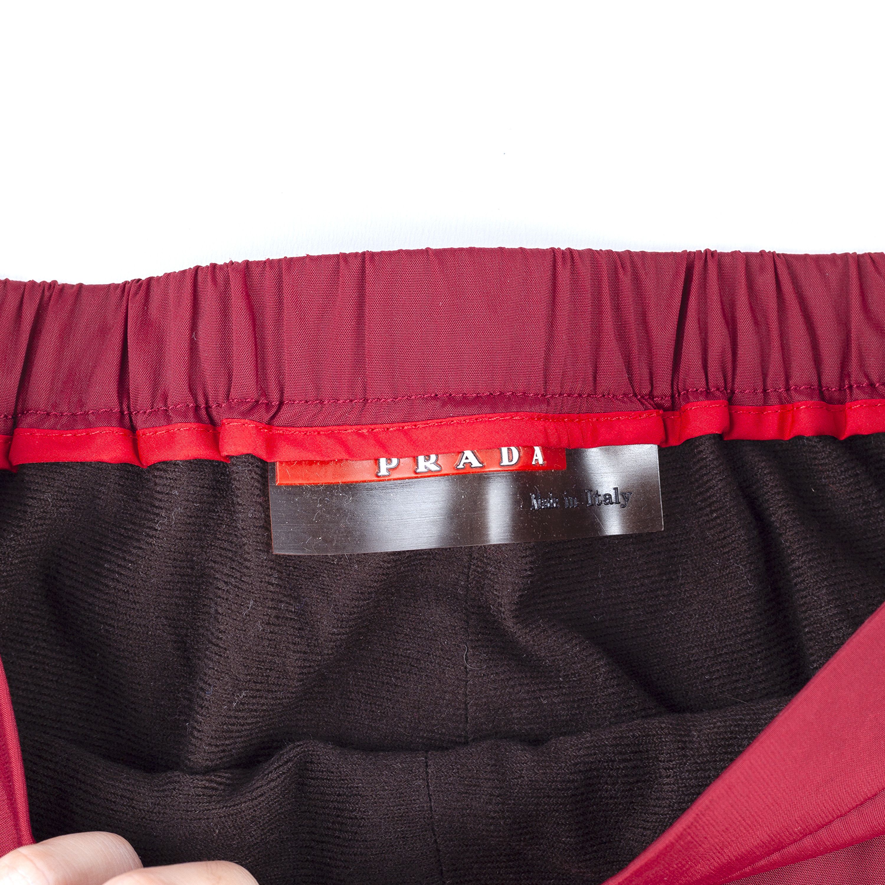 Prada Prada Sport Snow Tech Burgundy Nylon Vintage Pants (S) Size 26" / US 2 / IT 38 - 4 Thumbnail