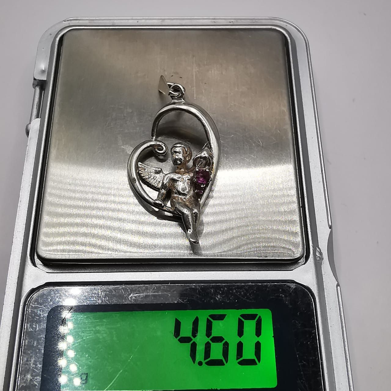 Sterling Silver Vintage Pendant "Little angel" made of 925 silver 4,60g Size ONE SIZE - 5 Thumbnail