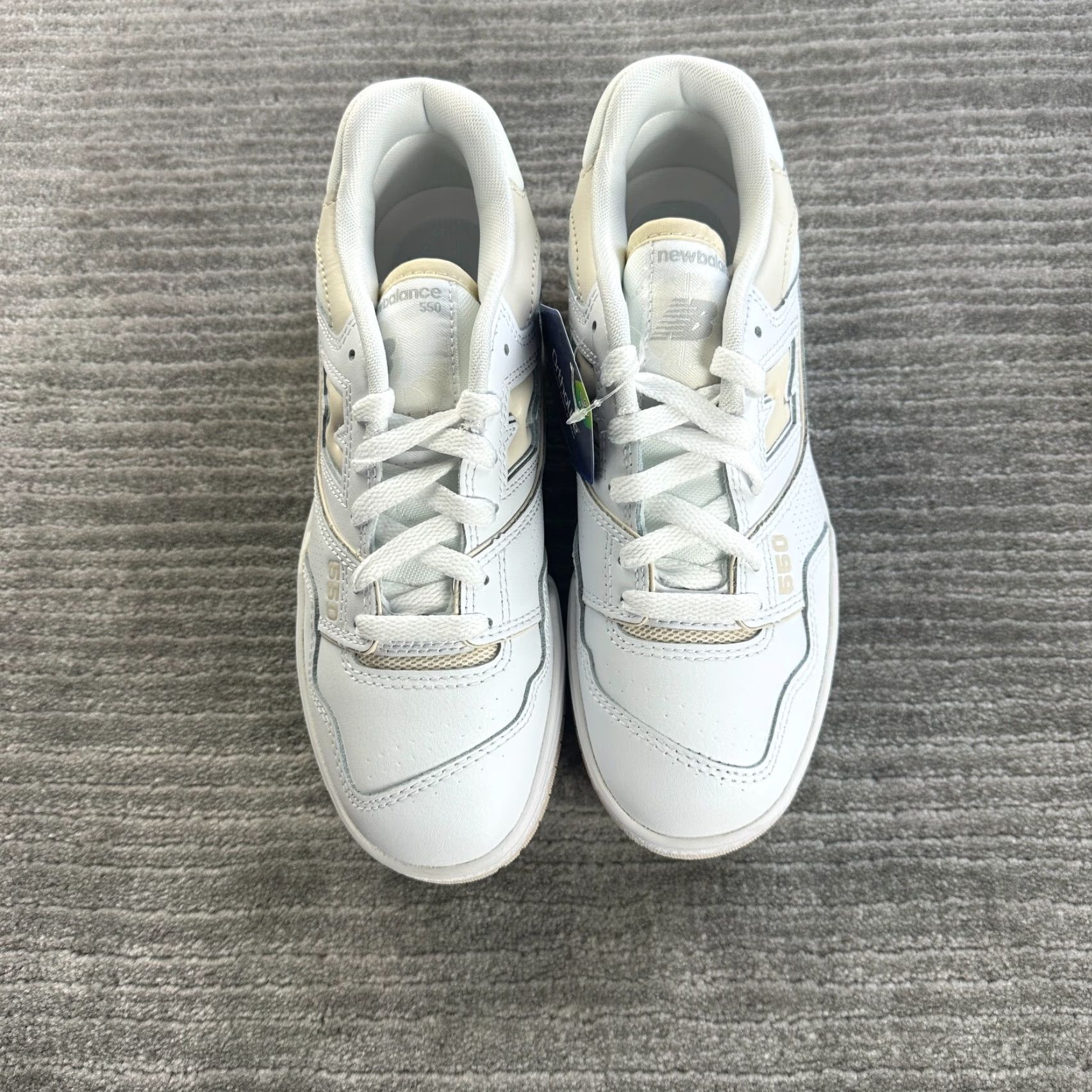 New Balance New Balance 550 Womens 6.5 White Linen BBW550BK Athletic Sneakers Shoes Casual 80s 90s Size US 7 / IT 37 - 3 Thumbnail