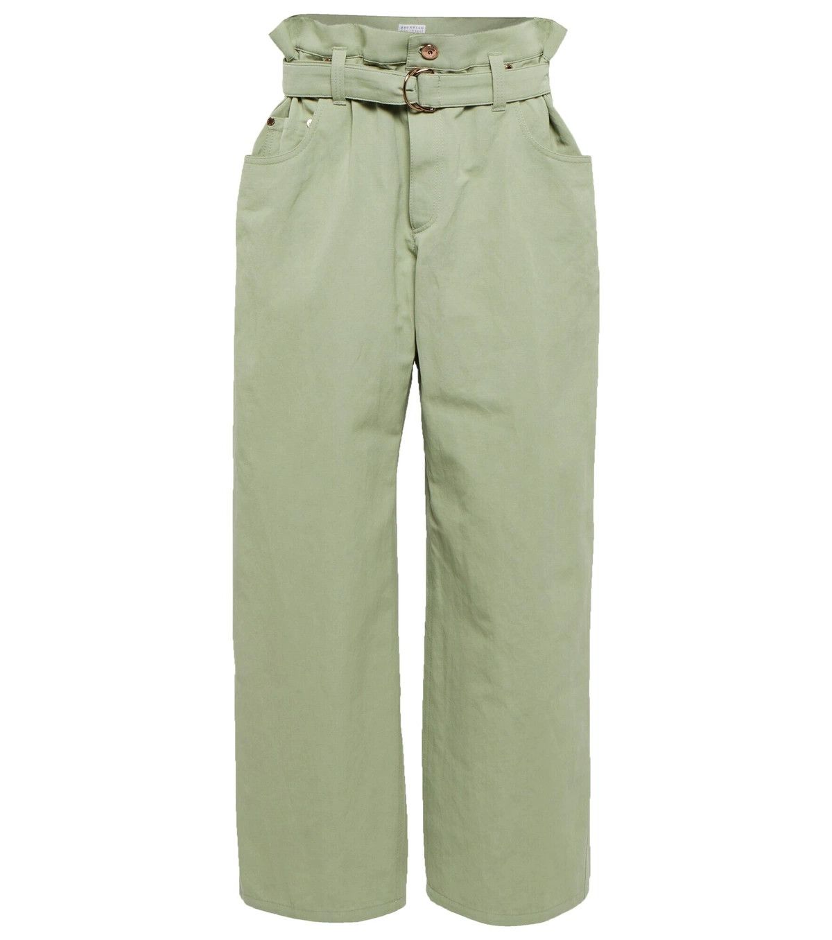 Brunello Cucinelli o1y0725 Casual Pant in Sage Green Size 34" / US 12 / IT 48 - 1 Thumbnail