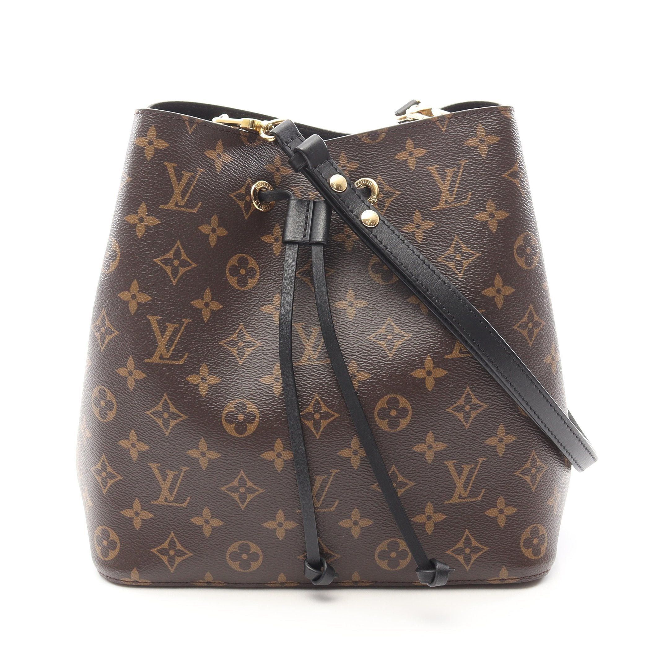 Louis Vuitton Louis Vuitton Neo Noe Monogram Noir Shoulder Bag Leather Brown Black Size ONE SIZE - 1 Thumbnail