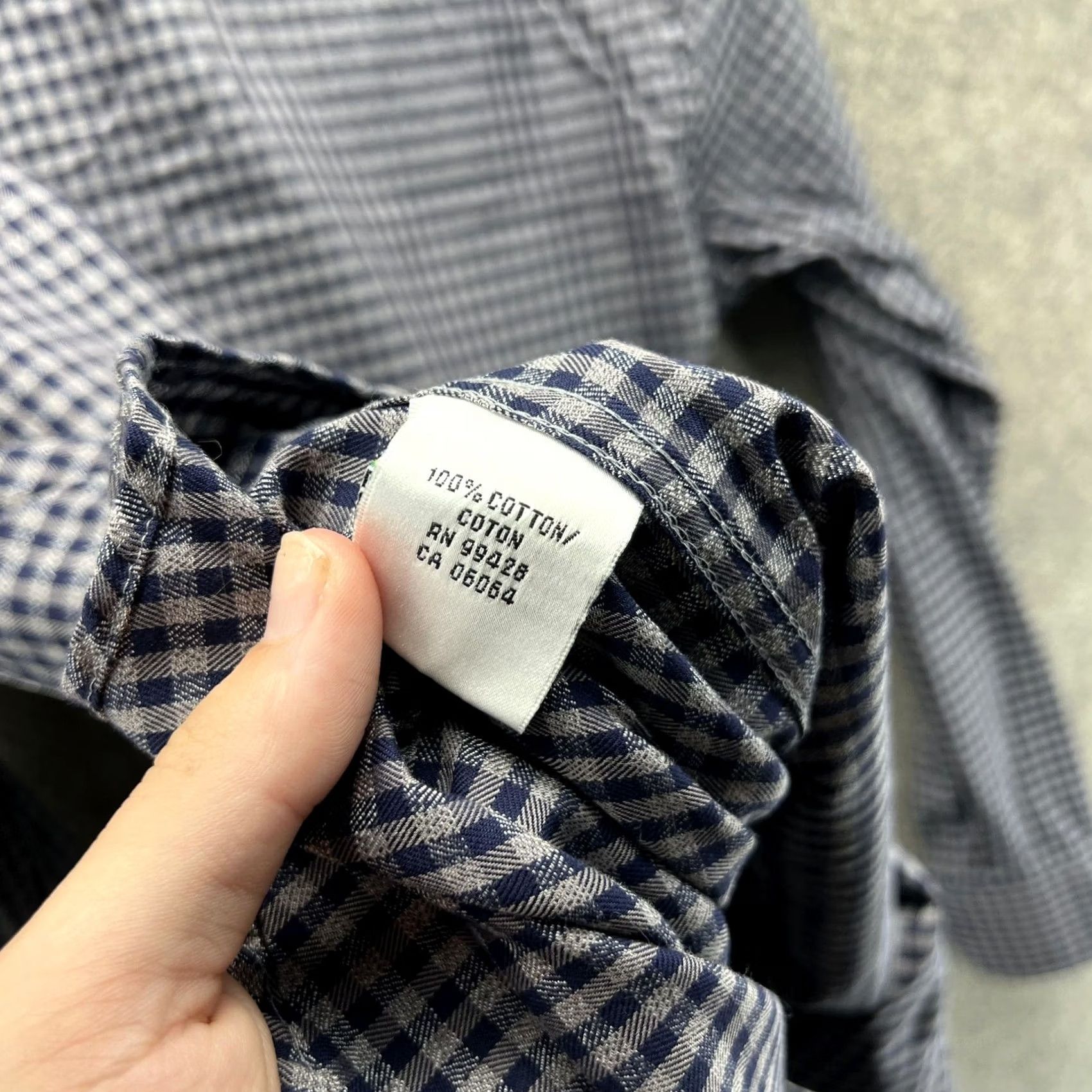 BUGATCHI Bugatchi Shirt Mens Large Blue Check Slim Fit Long Sleeve Button Casual Size US L / EU 52-54 / 3 - 3 Thumbnail