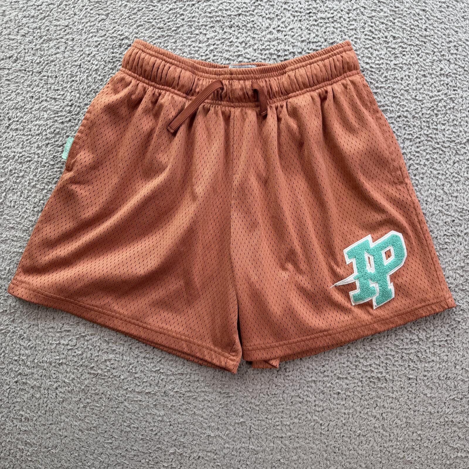 Other Inaka Power Mesh Shorts Mens M Orange Chenille Logo Gym IP Size US 32 / EU 48 - 1 Thumbnail