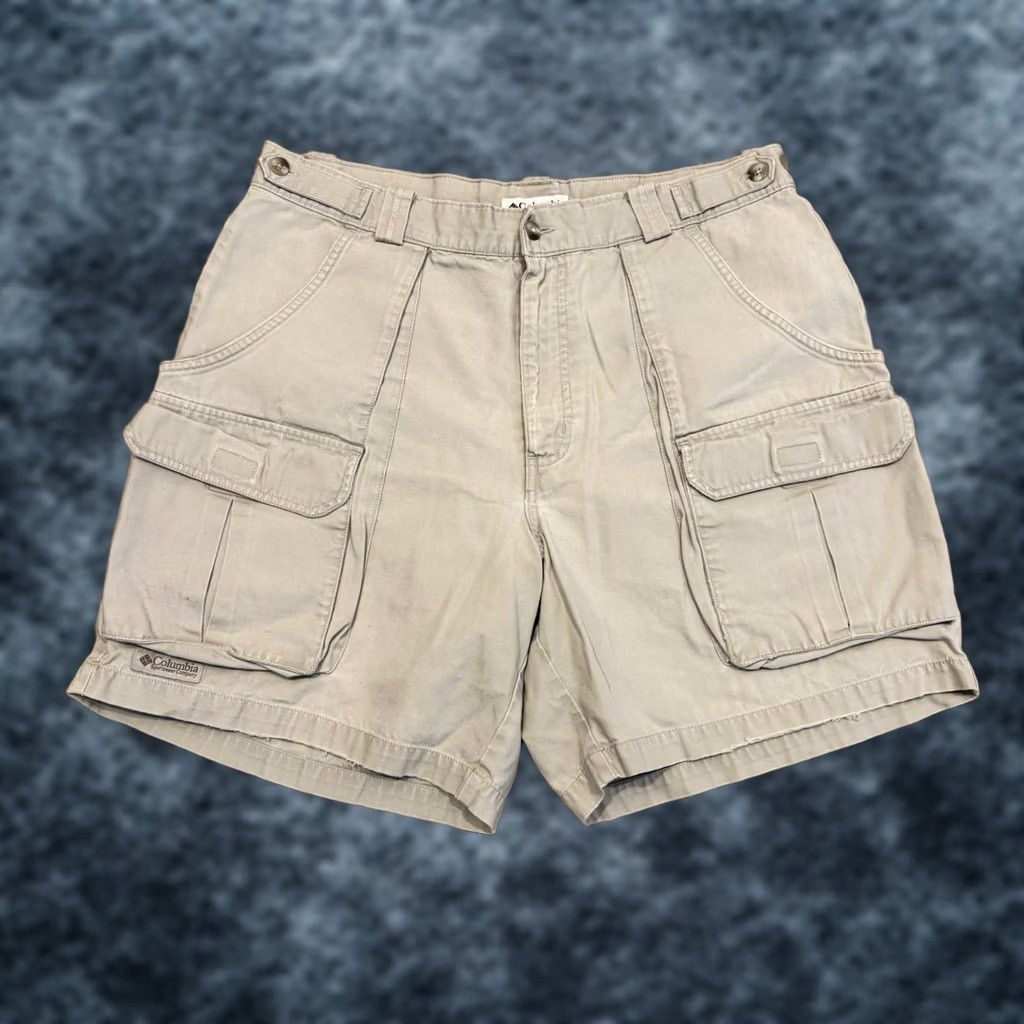 Vintage VINTAGE Columbia Cargo Shorts Men 34 Beige Tan Pockets 90s Outdoor Fishing Hunting Classic Baggy Size US 34 / EU 50 - 1 Thumbnail