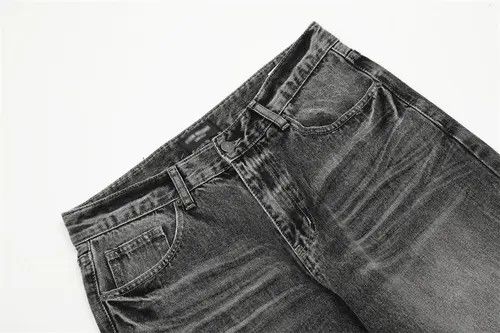 Jean Heavy punk washed distressed retro straight flared jeans y2k Size US 32 / EU 48 - 4 Thumbnail