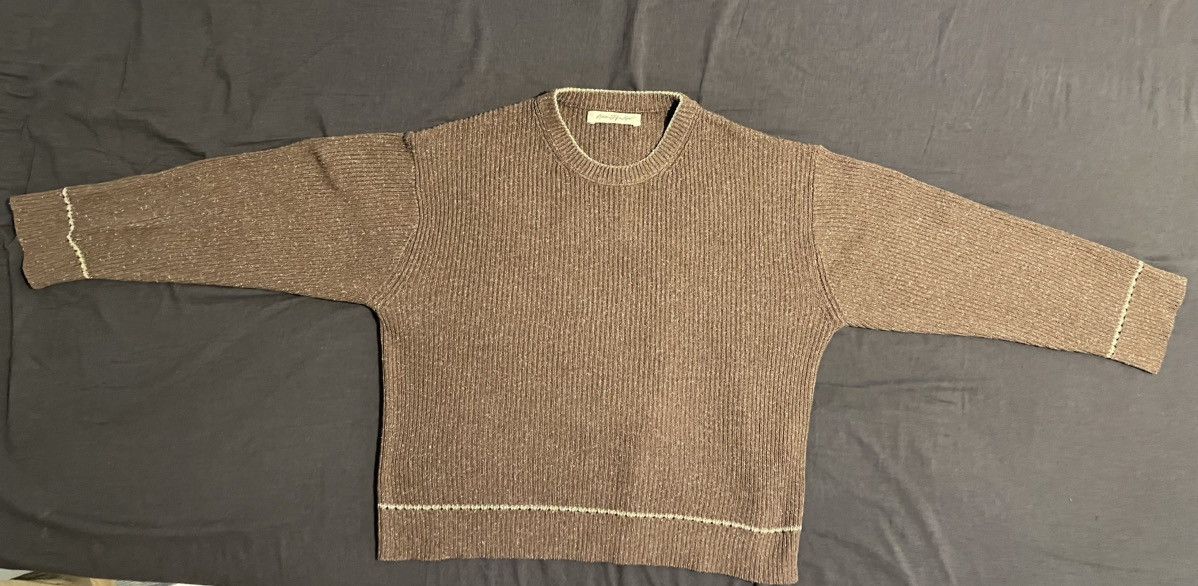 Aviva Jifei Xue Contrast Crewneck - Brown Mix Size US M / EU 48-50 / 2 - 1 Thumbnail