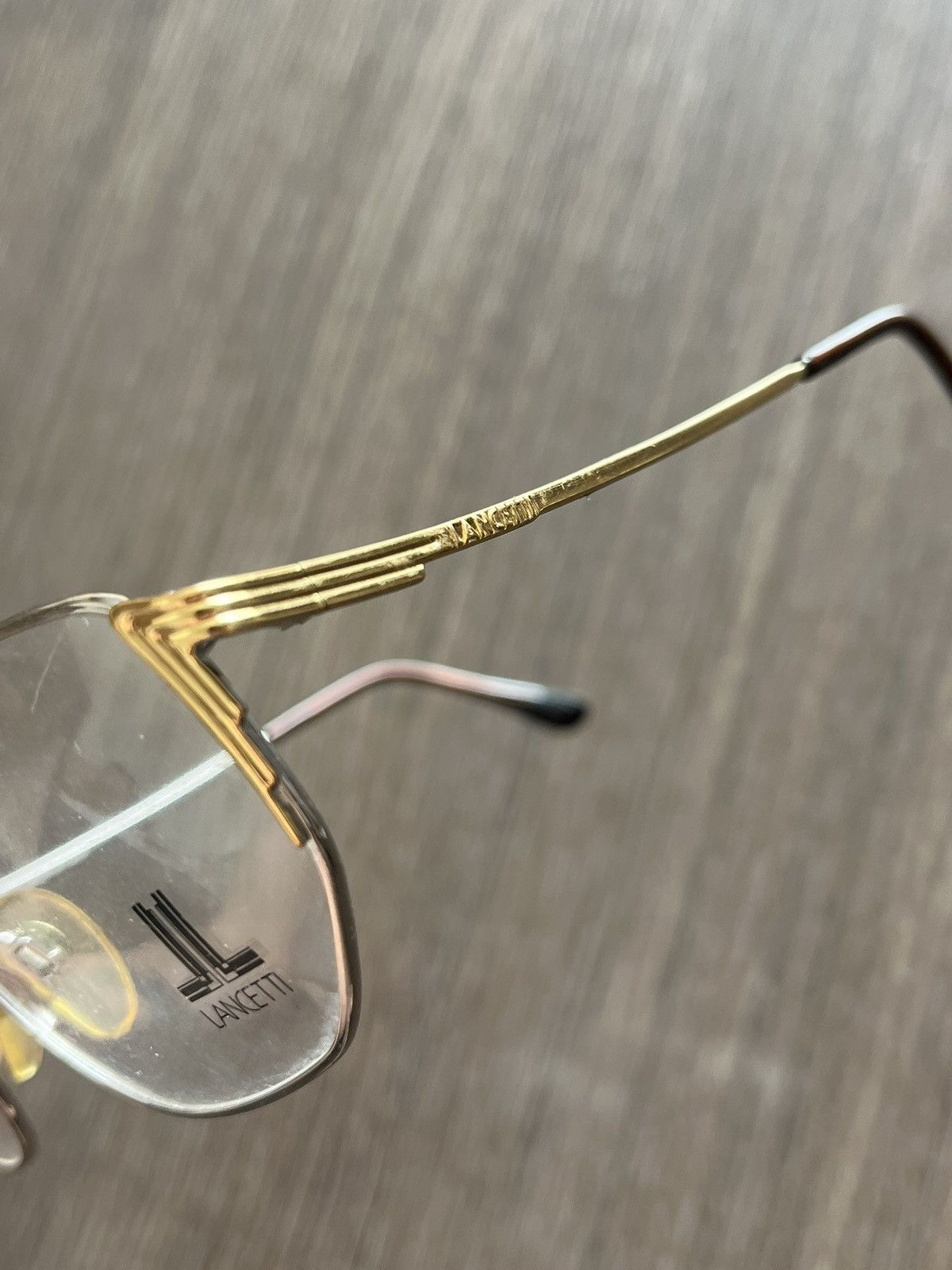 Lui di Lancetti Lancetti Made in Italy 1990s Metal Frames Demo Lens Size ONE SIZE - 4 Thumbnail