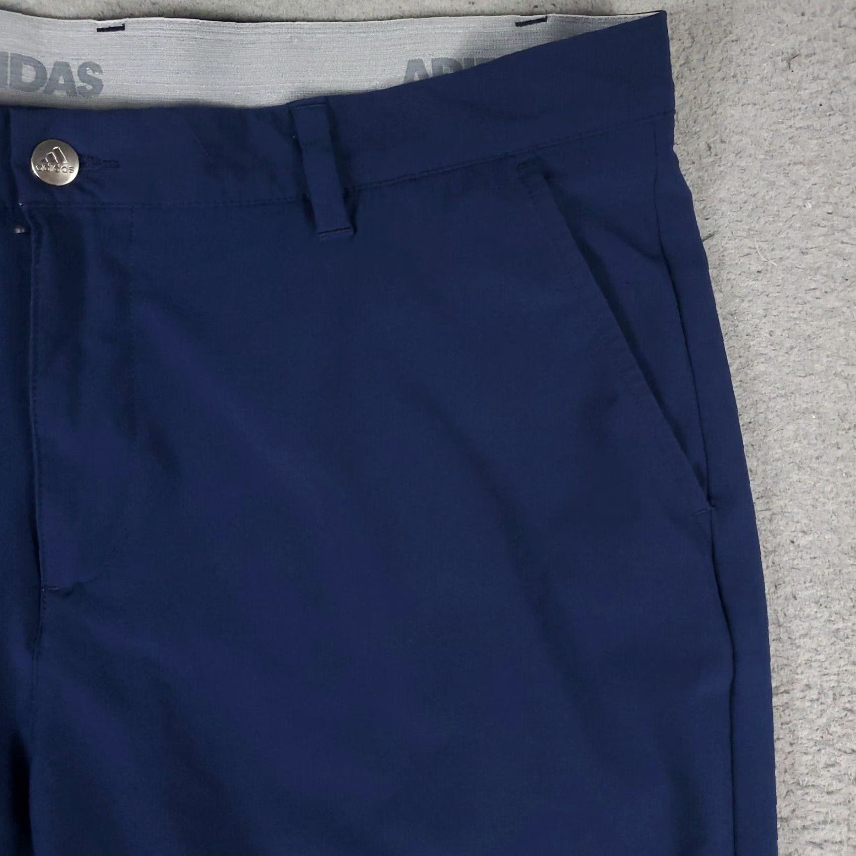 Adidas Adidas Shorts Mens 36 Blue Golf Casual Flat Front Chino Slash Pockets [Num] Size US 36 / EU 52 - 3 Thumbnail