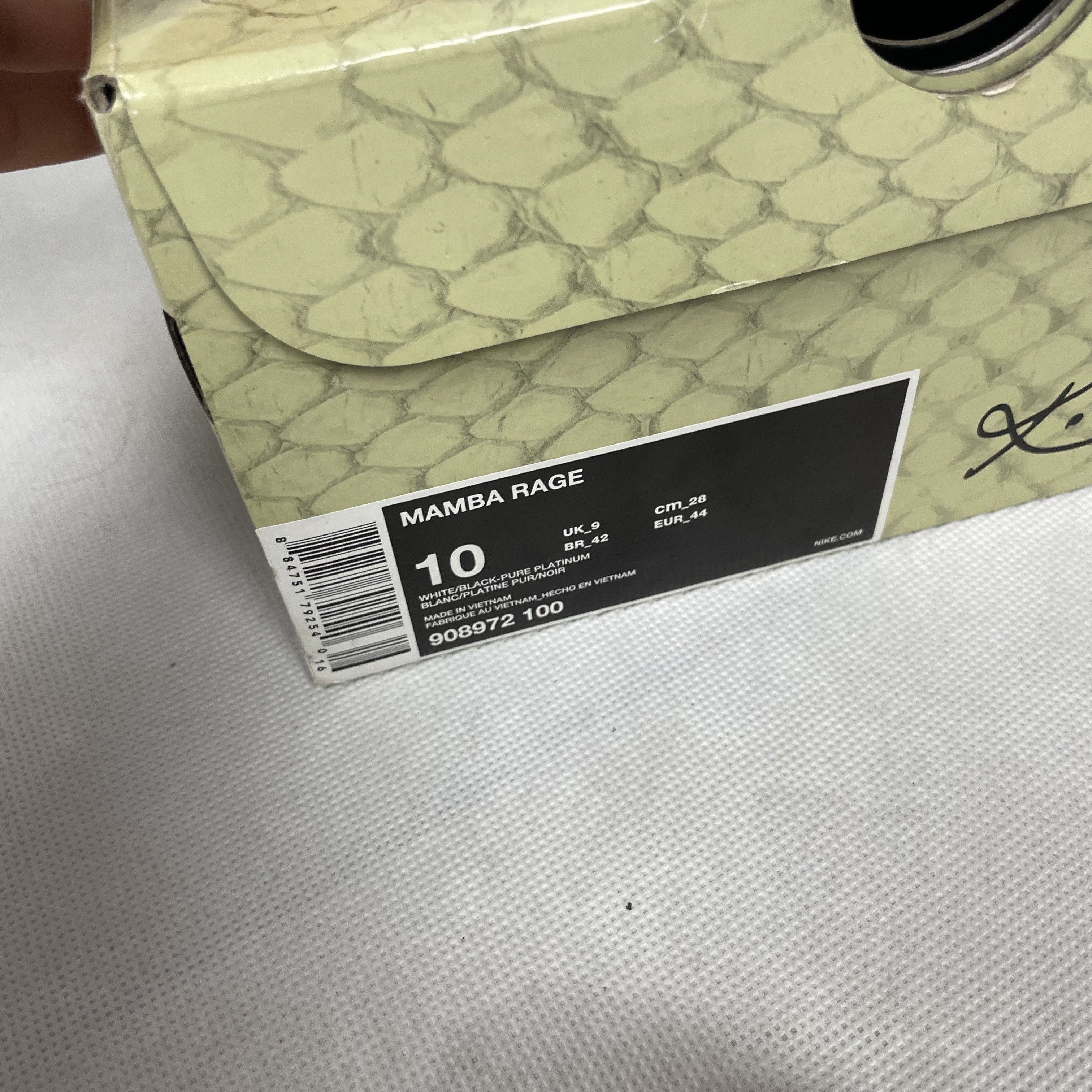 Nike Nike Mamba Rage 908972-100 Men's White Basketball Shoes 10 Size US 10 / EU 43 - 13 Thumbnail