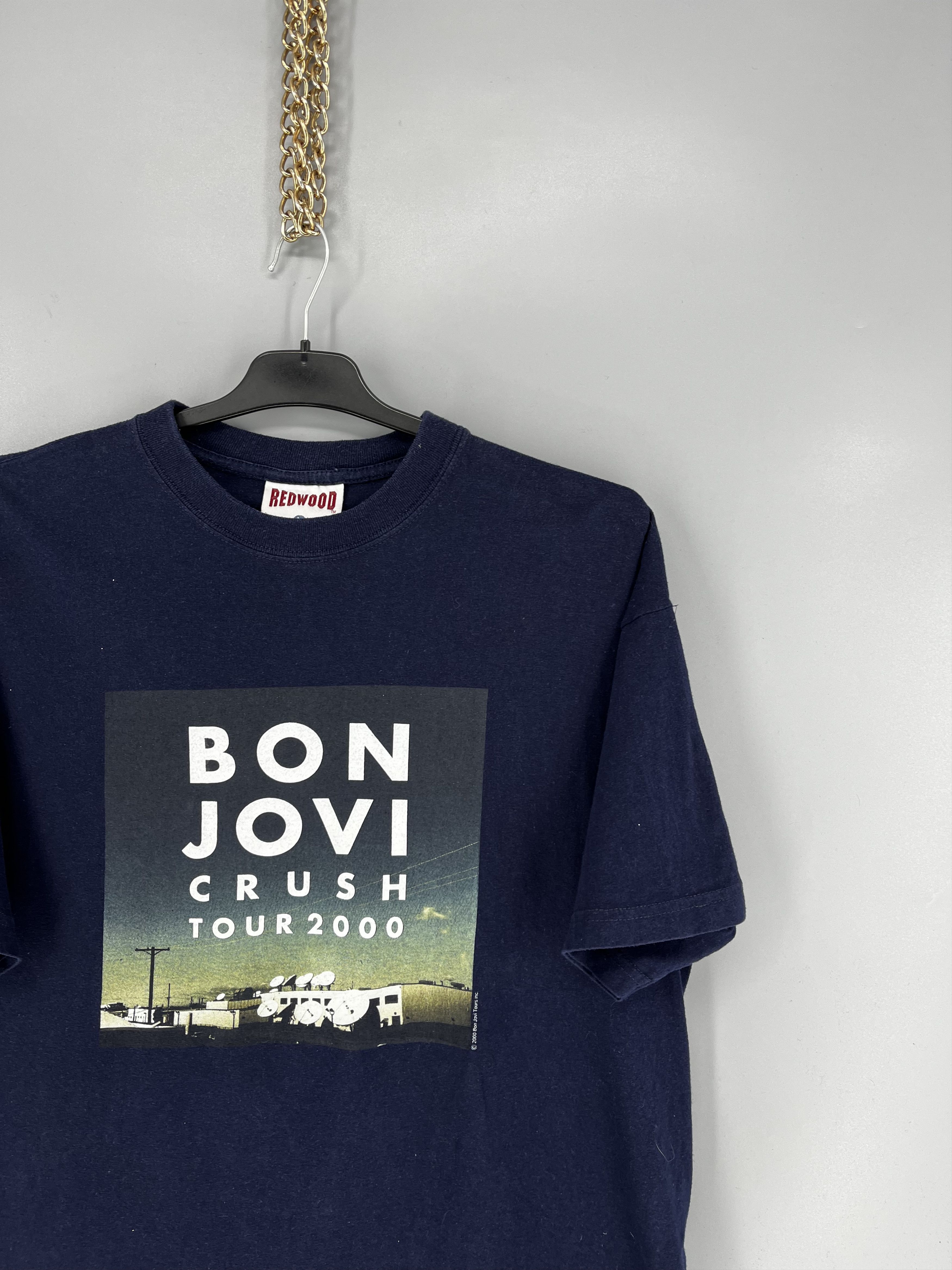 Band Tees Vintage Bon Jovi Crush Tour 2000 Rock Band T-Shirt Black Y2K Size US L / EU 52-54 / 3 - 5 Thumbnail