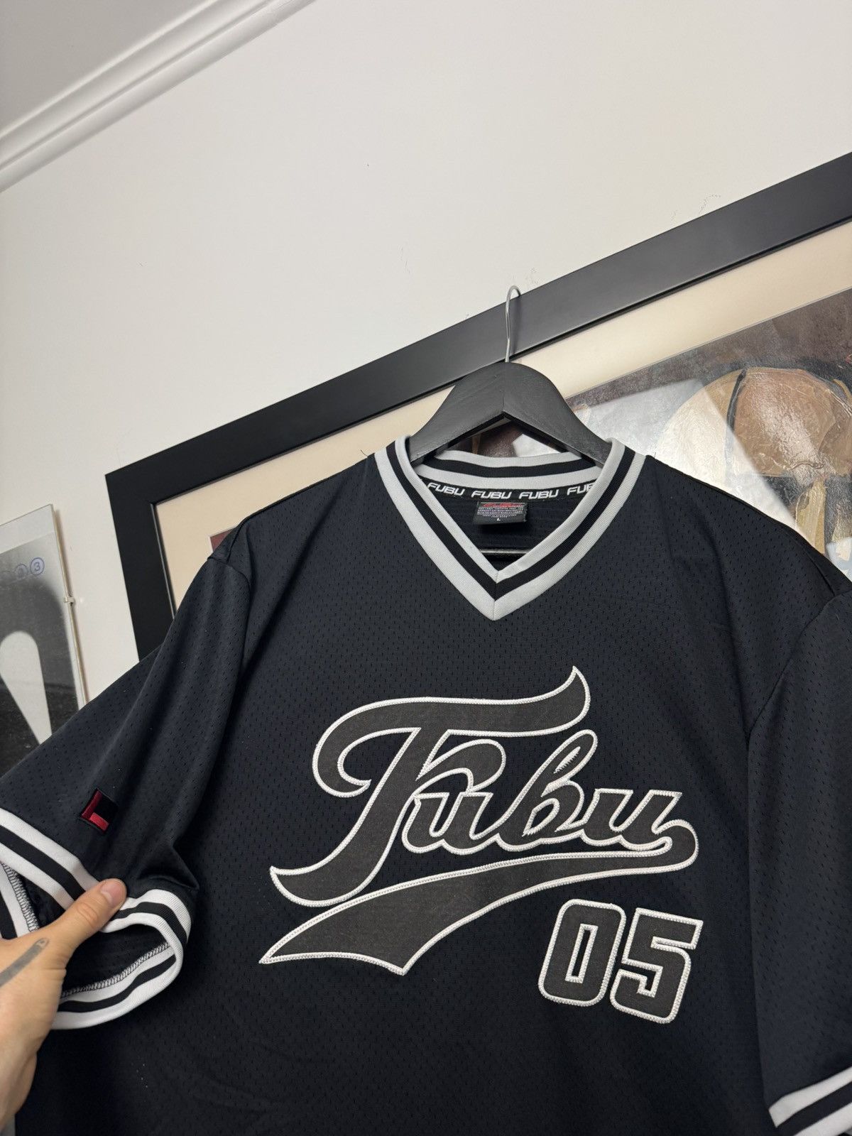 Fubu Fubu Vintage Rap Sport Jersey USA Rare Hype Skate Hip Hop Size US L / EU 52-54 / 3 - 3 Thumbnail