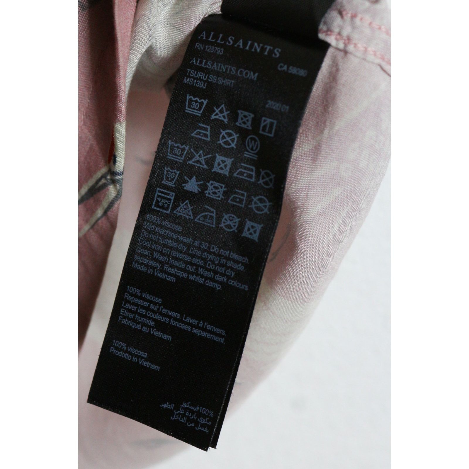 Allsaints Allsaints Tsuru Japanese Printed Viscose Open Collar Shirt Size US S / EU 44-46 / 1 - 5 Thumbnail
