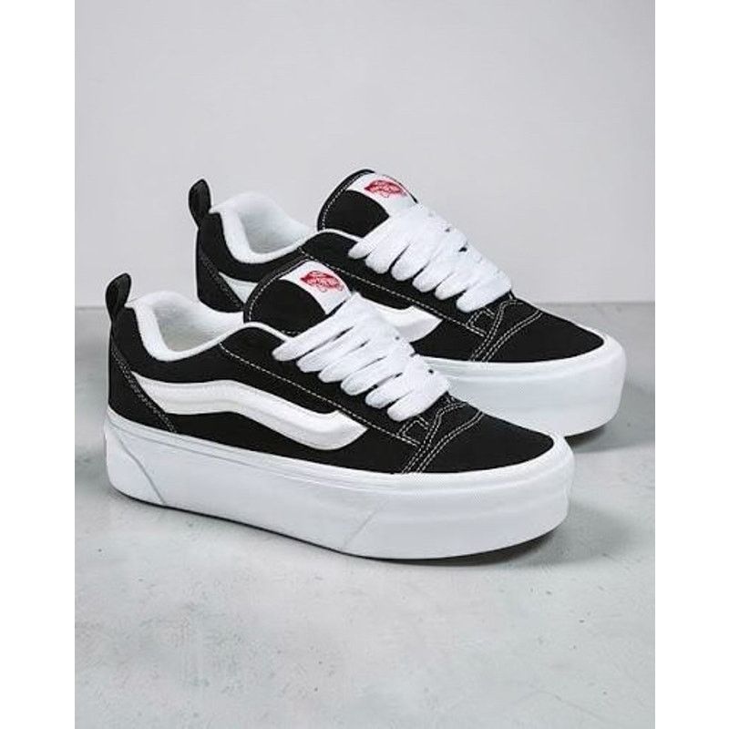 Vans VANS Knu Stack Platform Shoes 9 Women/7.5 Men Black/WhiteNEW Size US 9 / IT 39 - 2 Thumbnail