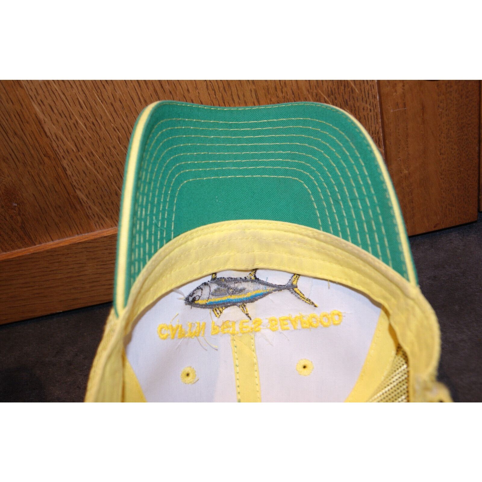 Other Capt'n Pete's Seafood Market Holden NC Green Trucker Hat Cap Size ONE SIZE - 6 Thumbnail