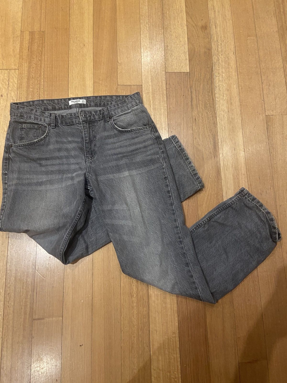 Pull & Bear Baggy Grey Pull&Bear Jeans Size US 37 - 4 Thumbnail