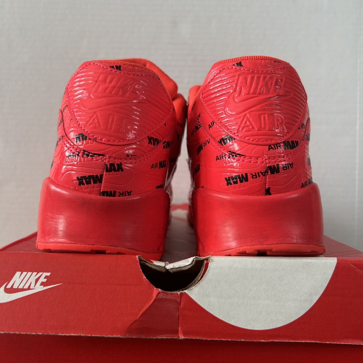 Nike Nike Air Max 90 Red Just Do It Pack Bright Crimson M10/W11.5 Size US 10 / EU 43 - 3 Thumbnail