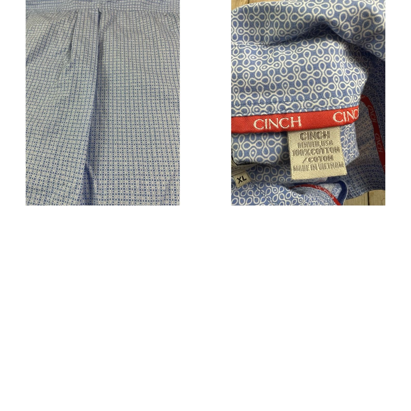 Vintage VINTAGE Cinch Western Button-Up Shirt Longsleeve XL Mens Blue Geometric Pattern button Size US XL / EU 56 / 4 - 8 Thumbnail