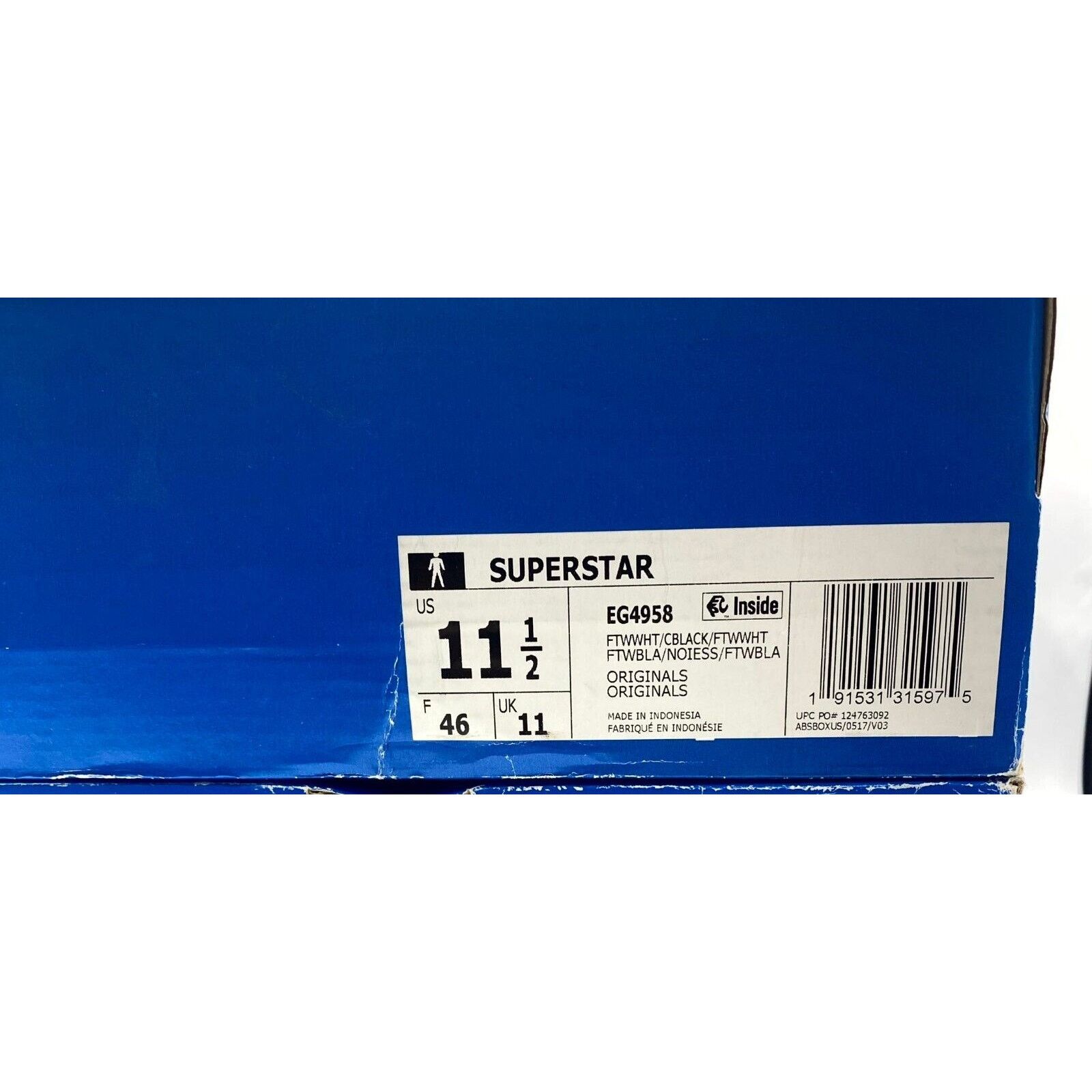 Adidas NEW Adidas Originals Superstar OG White Black EG4958 Men's Size US 11.5 / EU 44-45 - 10 Thumbnail