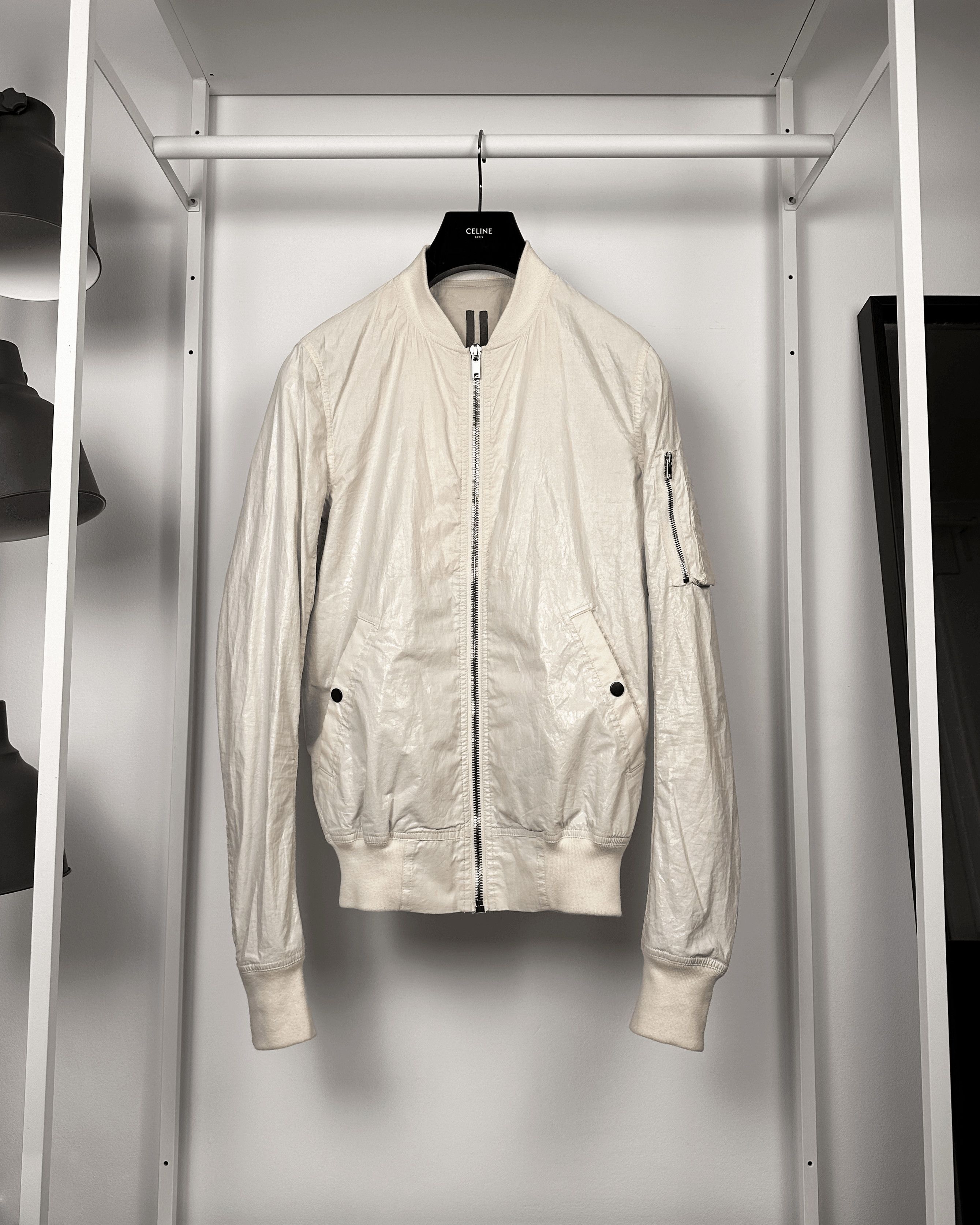 Pre-owned Rick Owens Drkshdw Waxed Canvas Bomber Jacket In Multi