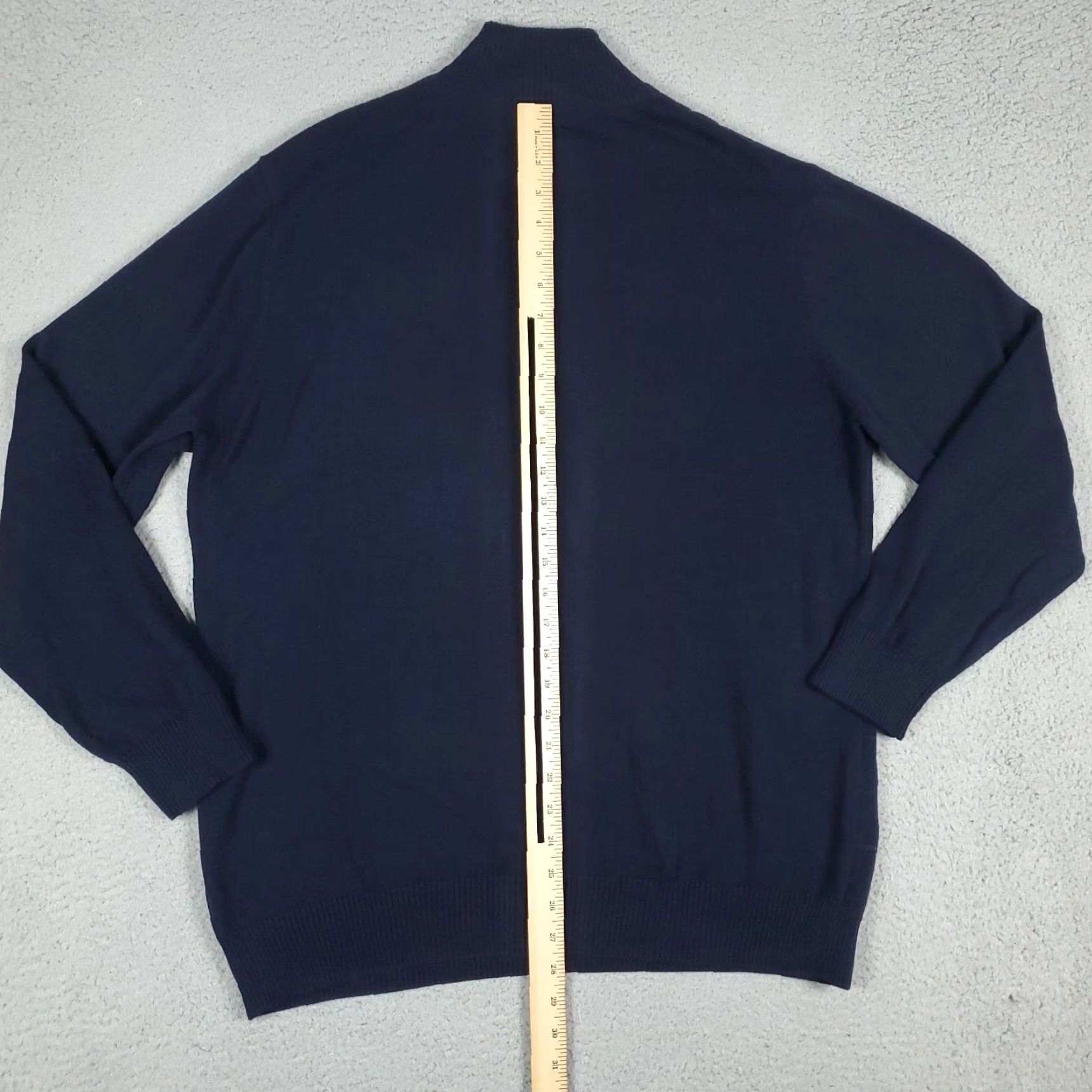 Vintage Alan Flusser Mens Large Quarter Zip Pullover Sweater Sweatshirt Blue Check Size US L / EU 52-54 / 3 - 5 Thumbnail