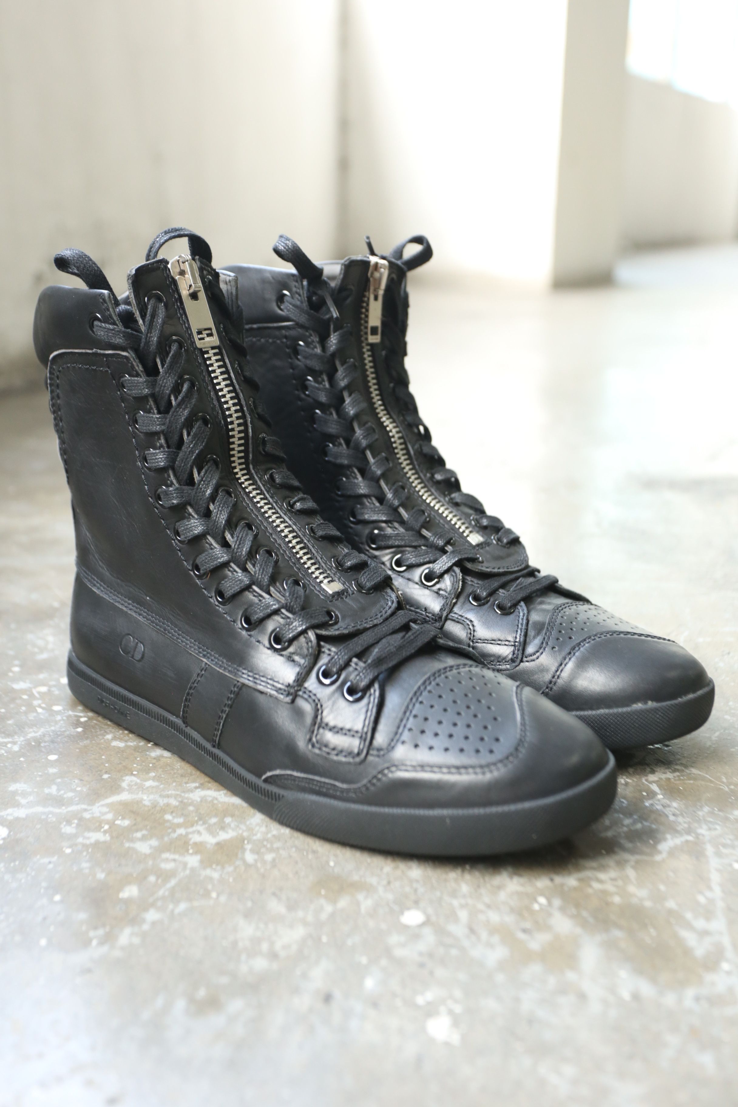 Dior × Hedi Slimane Dior Homme AW04 “VOTC” Zip Up High Top Boxing