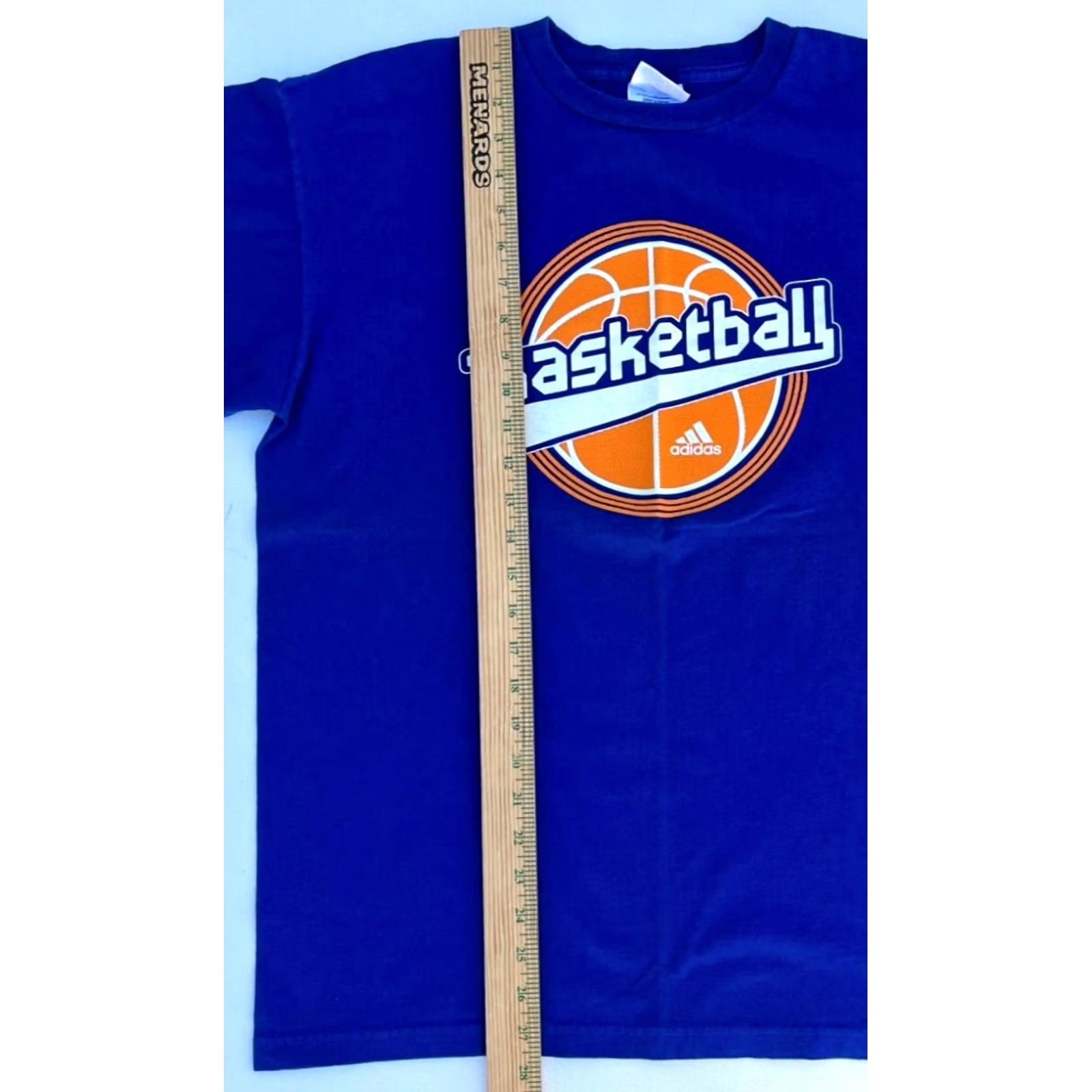 Adidas VINTAGE Adidas Basketball T-Shirt Mens Large Blue Cotton 2004(2000-2009) Short Sleeve Crew Neck Sports Shirt Man Size L Size US L / EU 52-54 / 3 - 7 Thumbnail