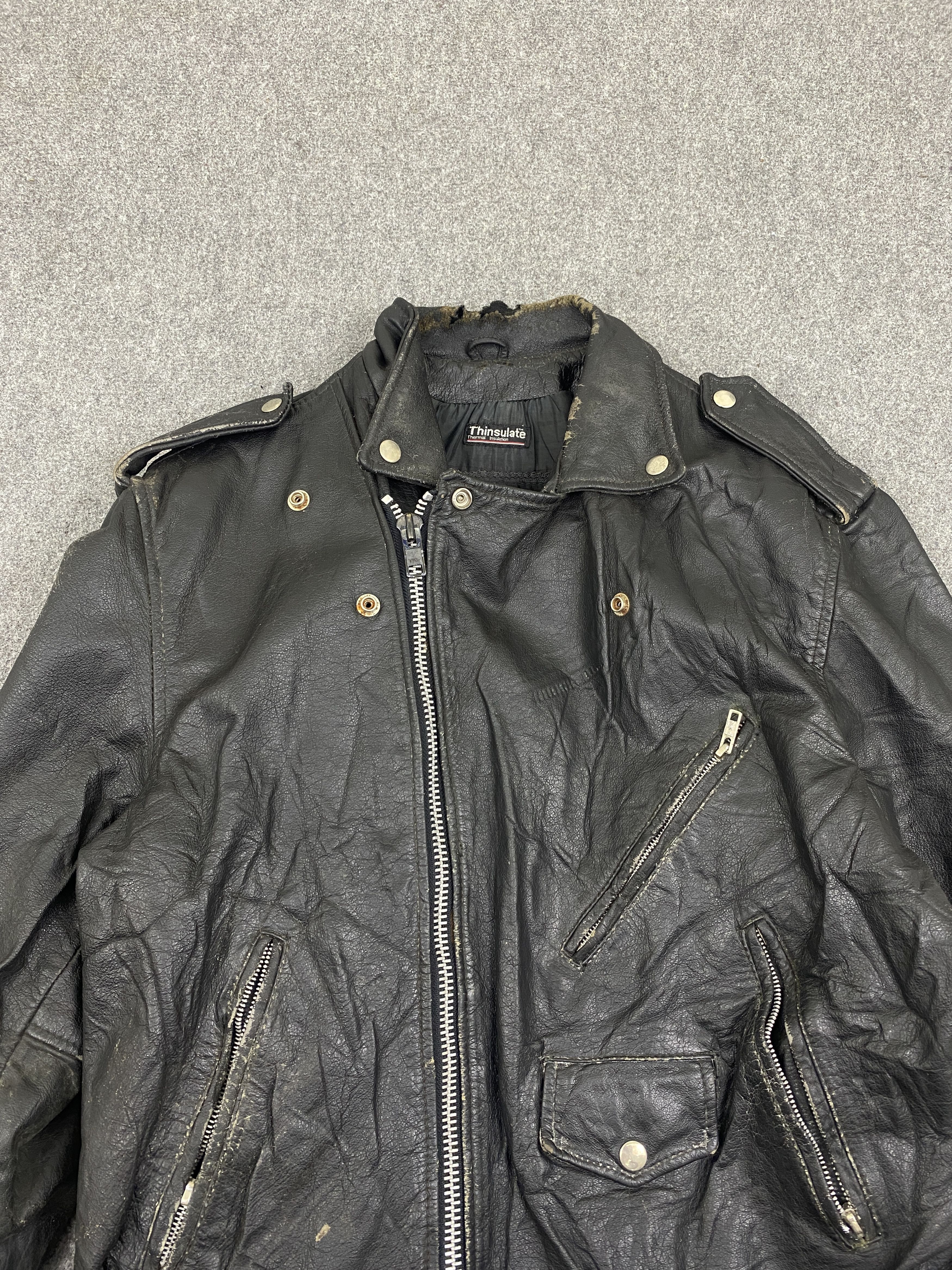 If Six Was Nine Vintage Wilsons Leather Thinsulate Punk Style Jacket J2001 Size US L / EU 52-54 / 3 - 2 Thumbnail