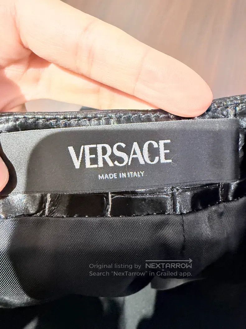 Versace Versace Black crocodile leather skirt Size XS / US 0-2 / IT 36-38 - 5 Thumbnail