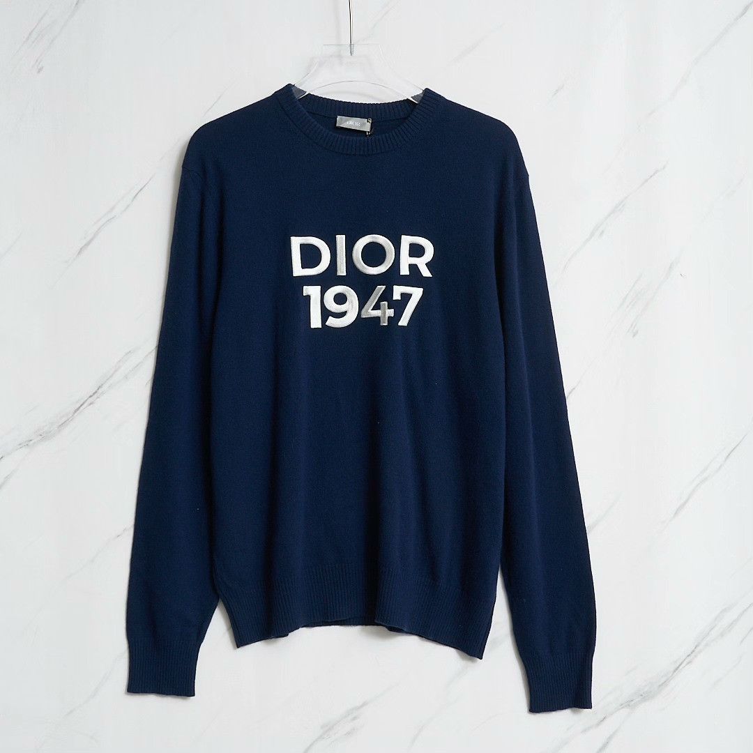 Dior Dior Men's Logo Embroidered Crewneck Sweater Size US L / EU 52-54 / 3 - 1 Thumbnail