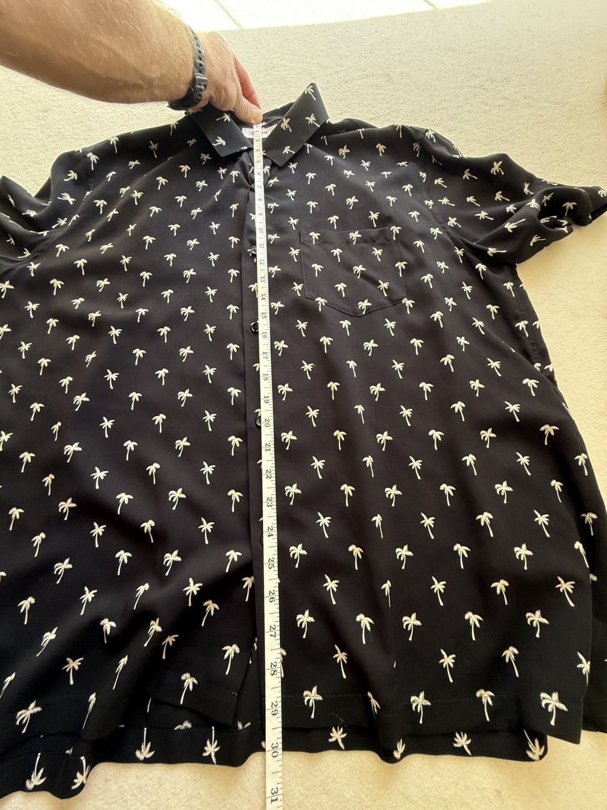 Celine SS24 $1.15k 🤑 Celine Hedi palm tree Hawaiian Black shirt Size US L / EU 52-54 / 3 - 6 Thumbnail