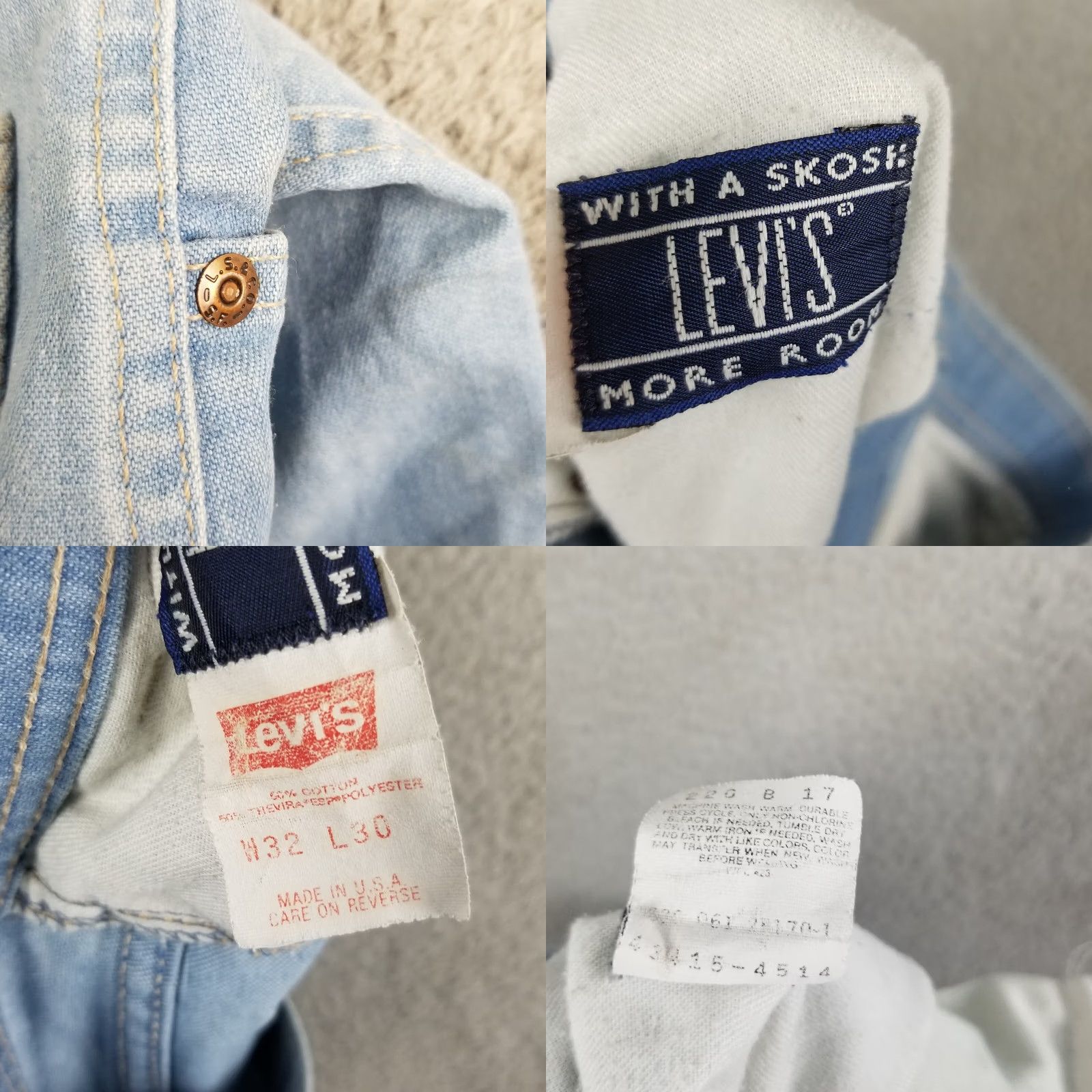 Levi's Levi's Jeans 32X30 Bootcut Blue Polyester Blend 1981 80s USA Unisex Adults Vintage Size US 32 / EU 48 - 8 Thumbnail