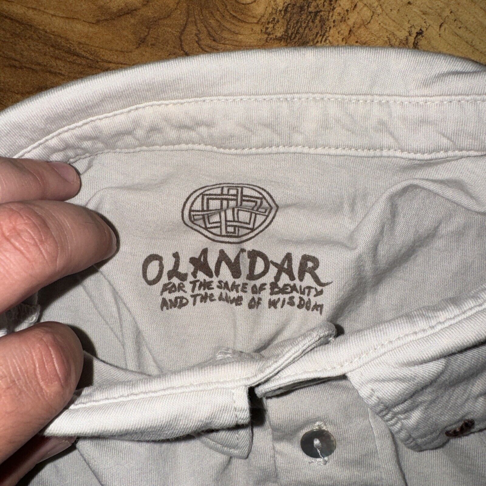 Grunt Style × Vintage Olandar Polo Shirt Tan Brown 19x26 Large Tribal Made In USA Size US L / EU 52-54 / 3 - 7 Thumbnail